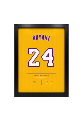 KAYNOCK Kobe Bryant 24, Los Angeles Lakers, Basketbol Poster Tablo Siyah Çerçeve