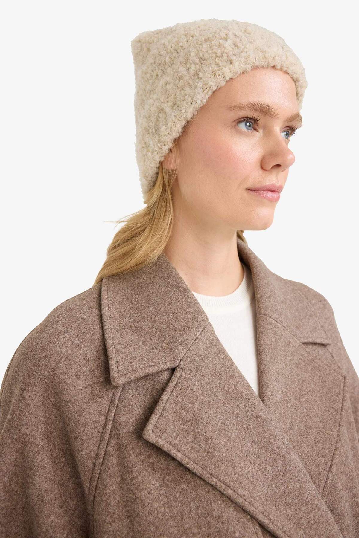 Defacto  Kadın Pelüş Bere C6637AX24WN - Görsel 5