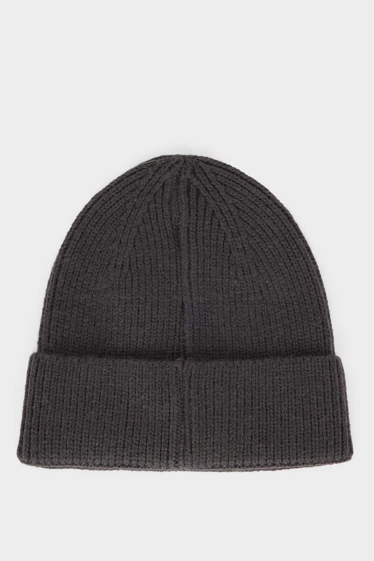 Defacto  Erkek Etiket Baskılı Triko Bere A5067AX24WN - Görsel 3