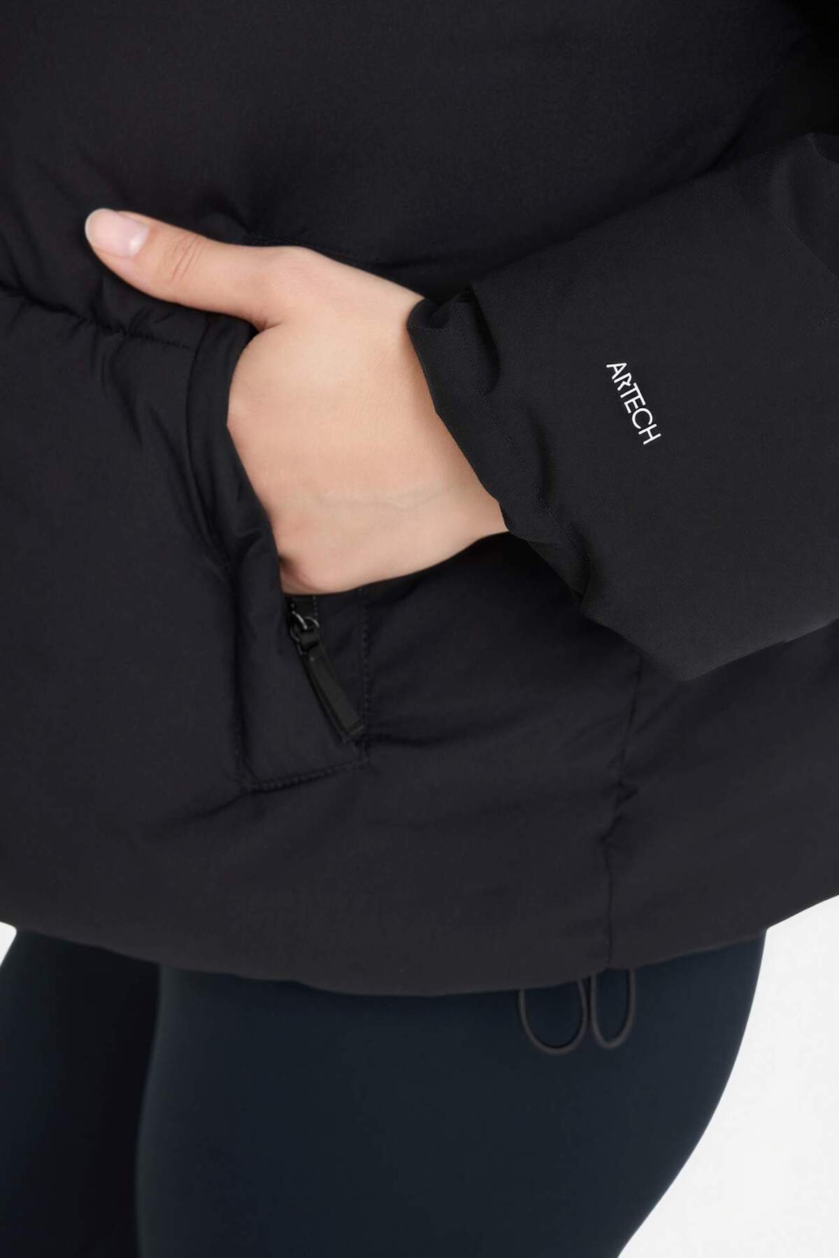 Defacto  DeFactoFit Şişme Mont Su İtici Dik Yaka Fermuarlı Çıtçıtlı Cepli Puffer A1550AX24WN - Görsel 4