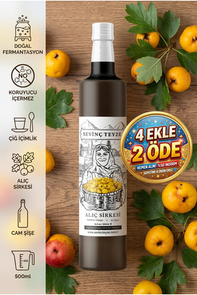 Organik Teyze Sevinç Teyze Doğal Fermantasyon Alıç Sirkesi, Hawthorn Vinegar ...