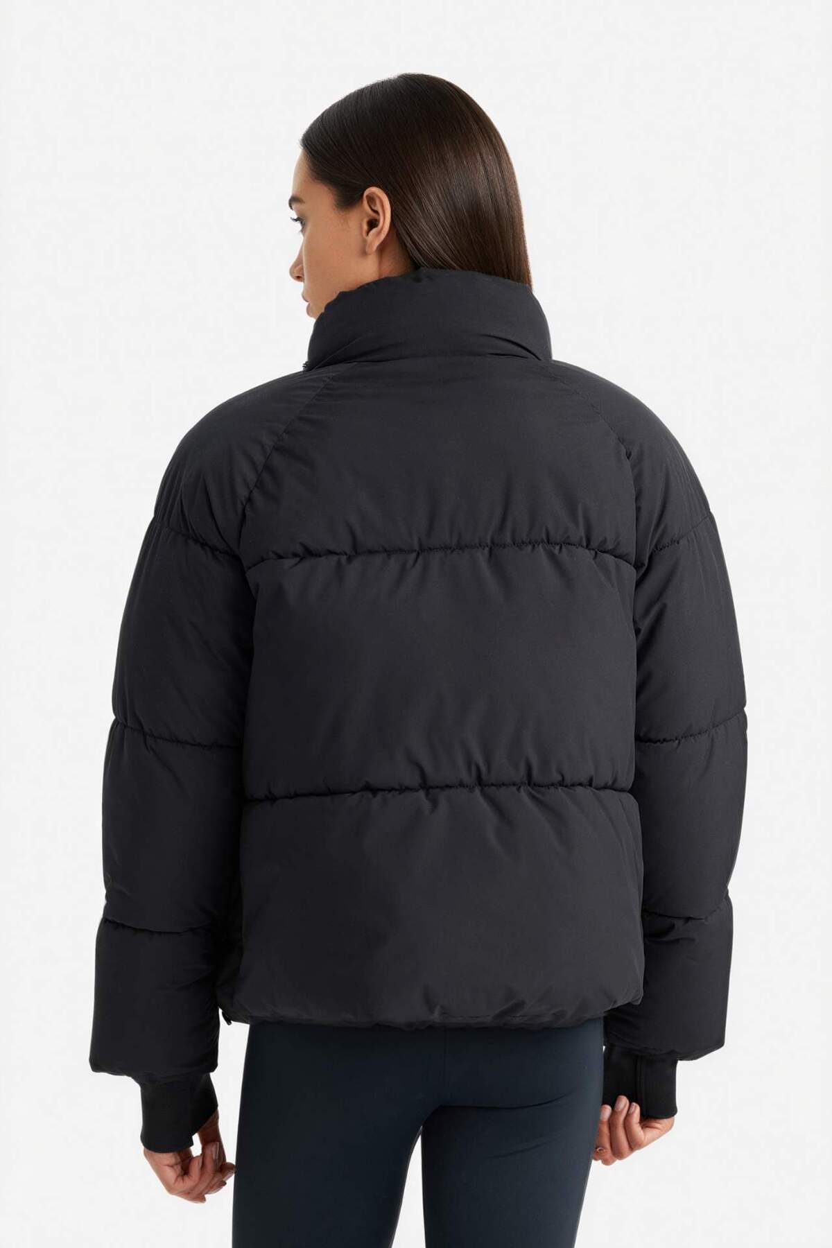 Defacto  DeFactoFit Şişme Mont Su İtici Dik Yaka Fermuarlı Çıtçıtlı Cepli Puffer A1550AX24WN - Görsel 6