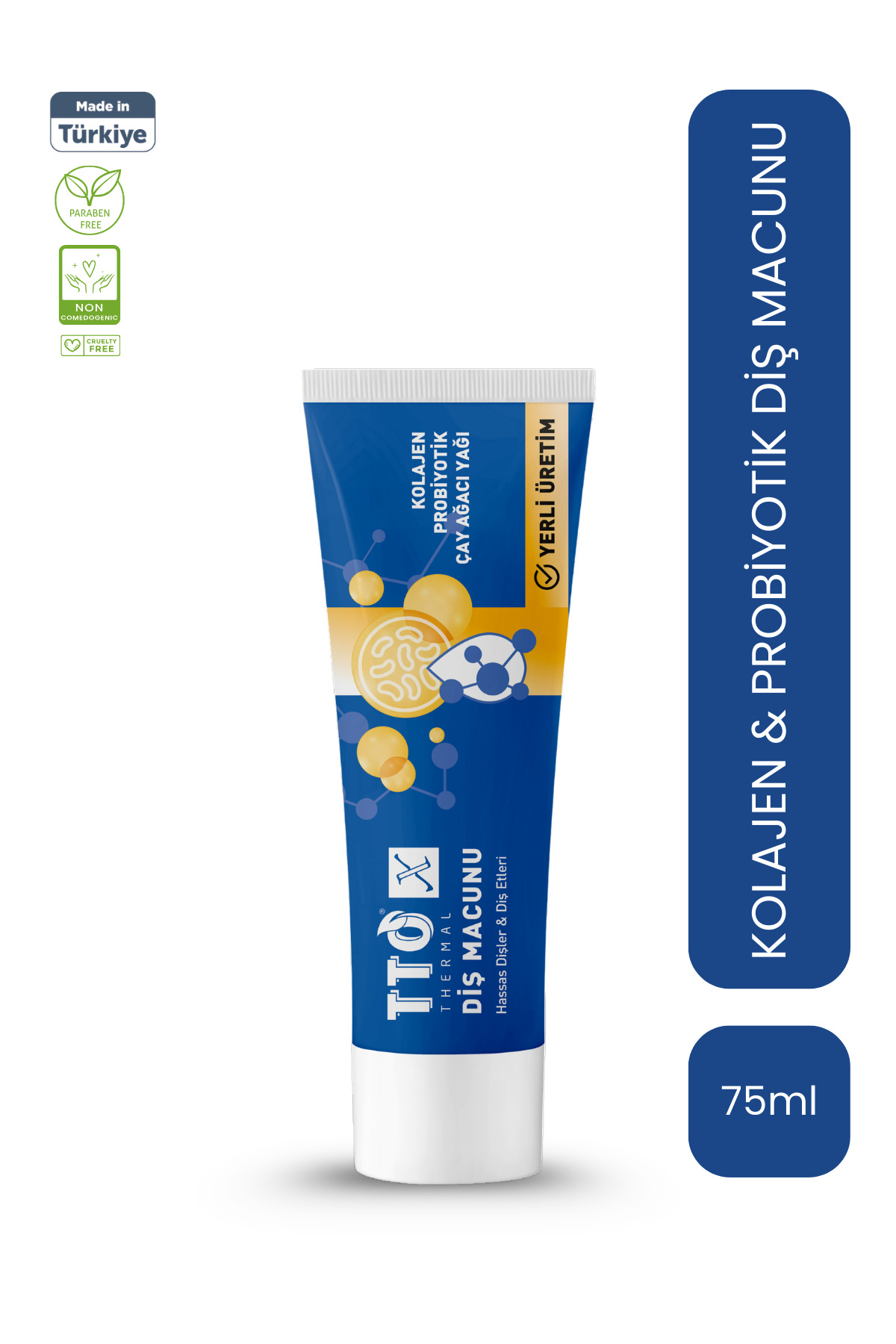 TTO X Kolajen ve Çay Ağacı Yağı İçeren Diş Macunu 75 ml Probiyotik Hassas Diş Bakımı - Fiyatı, Yorumları