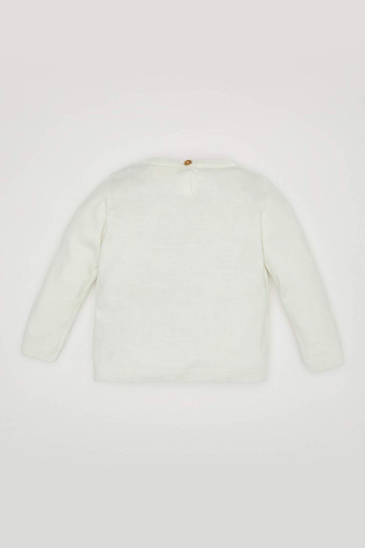 Defacto Bisiklet Yaka Triko Kazak Kız Bebek X8187A224AU fotoğrafı 7 (önizleme)