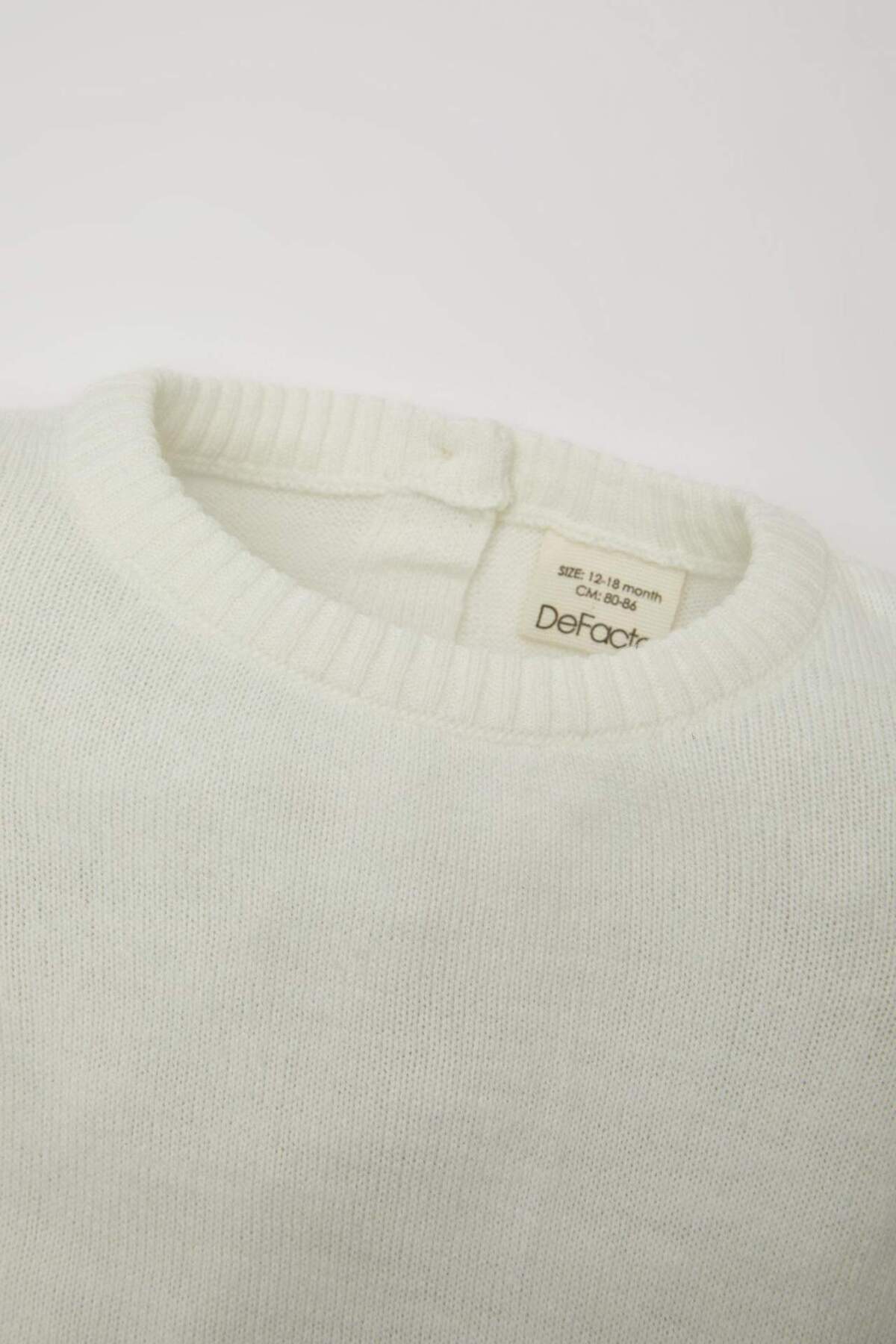 Defacto Bisiklet Yaka Triko Kazak Kız Bebek X8187A224AU fotoğrafı 5 (önizleme)