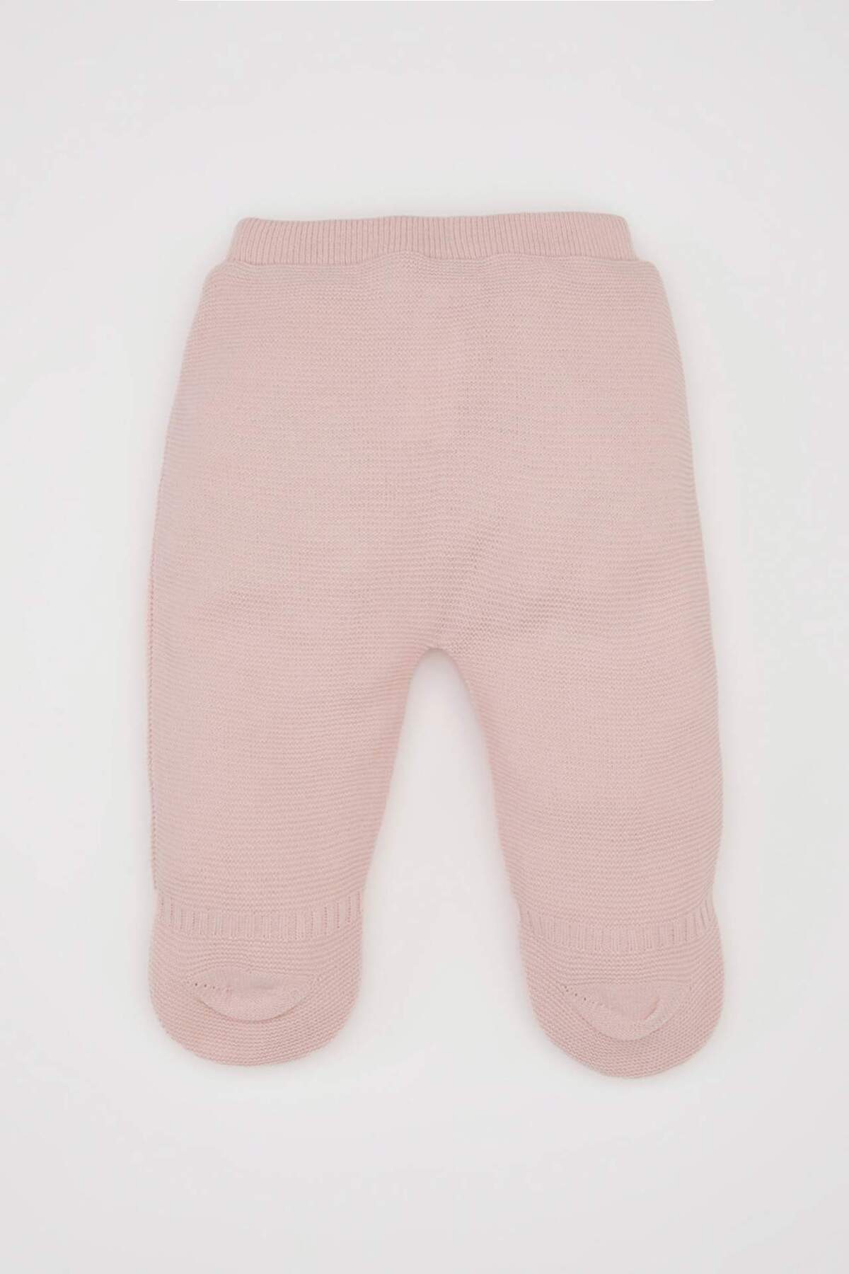 Defacto Patikli Beli Lastikli Basic Düz Triko Pantolon Kız Bebek C9758A524WN fotoğrafı 4 (önizleme)