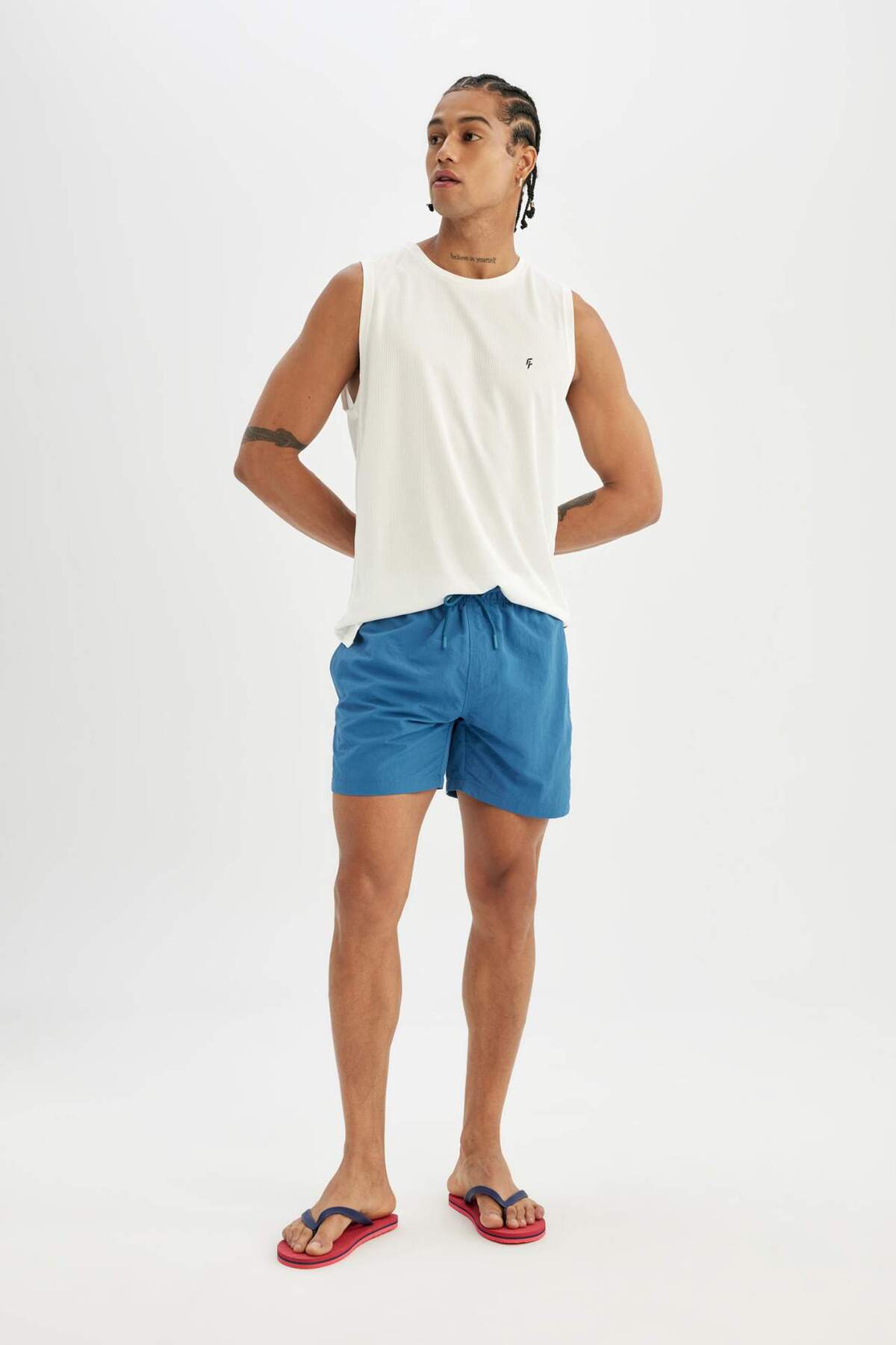 Defacto Mesh Lined Short Length Swim Shorts B7244Ax24Hs