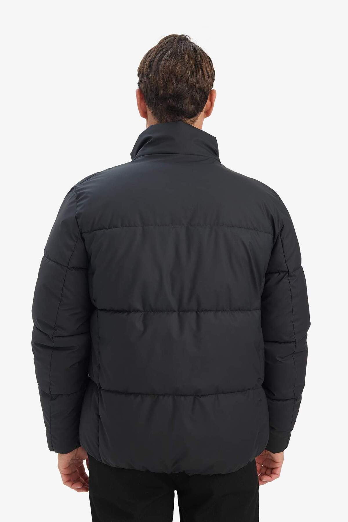 Defacto  Su İtici Slim Fit Dar Kesim Dik Yaka Astarlı Fermuarlı Rüzgar Geçirmez Şişme Mont C5631AX24WN - Görsel 5