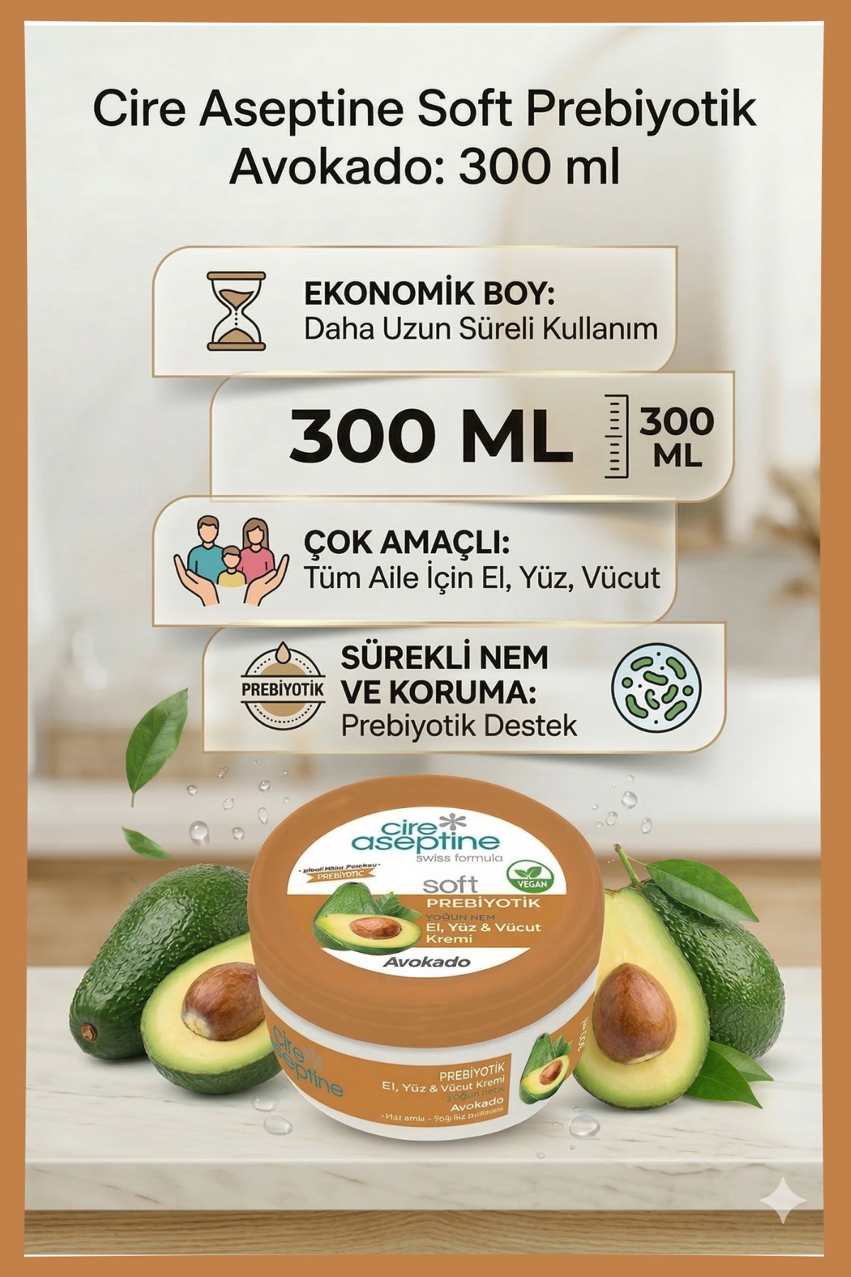 Krem 300ml Prebiyotik Avokado — CA110020 — تصویر 6 از 6