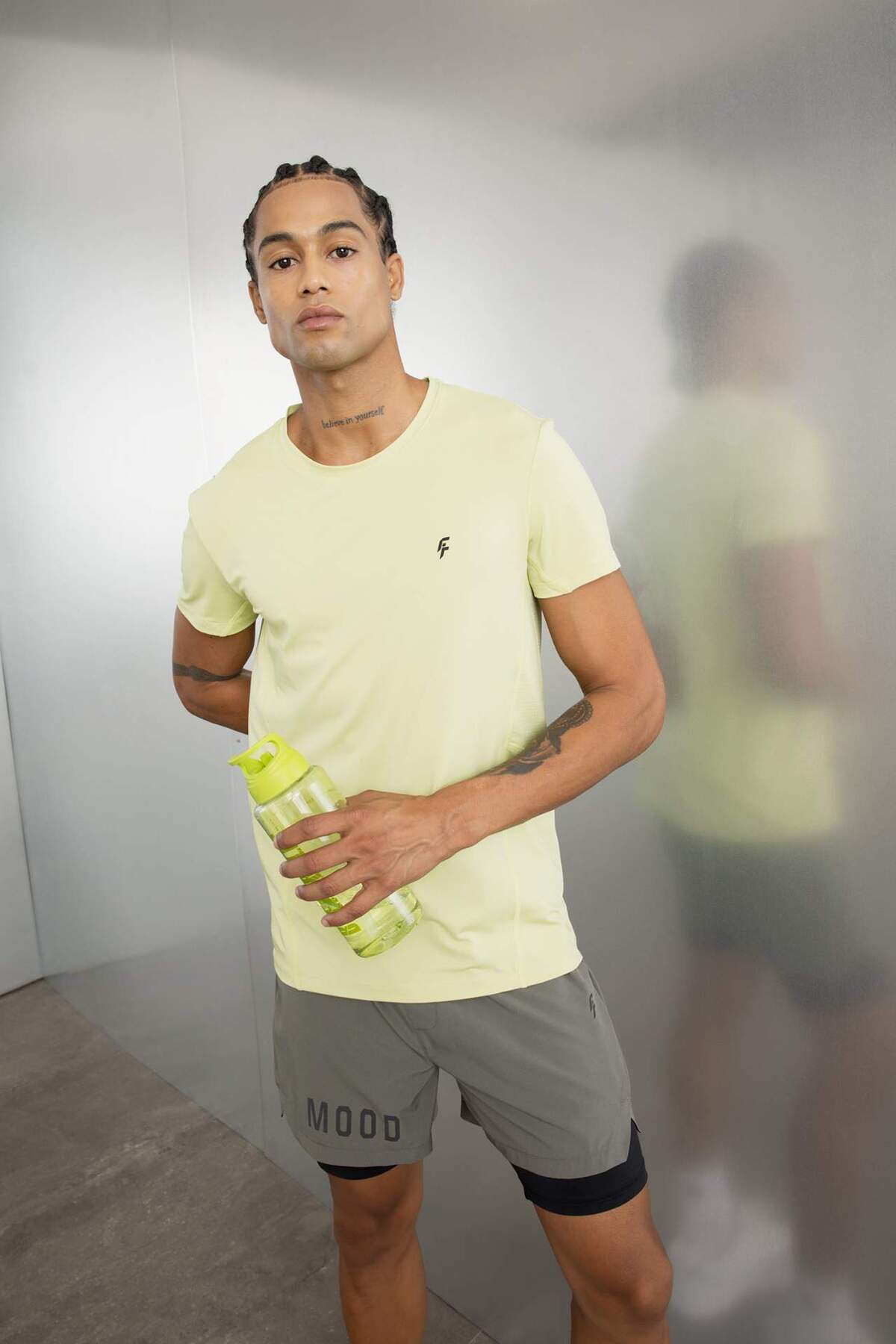 DeFacto Nefes Alabilir DeFactoFit Slim Fit Dar Kesim Bisiklet Yaka Sporcu Kısa Kollu Tişört C9183AX24AU görsel 3
