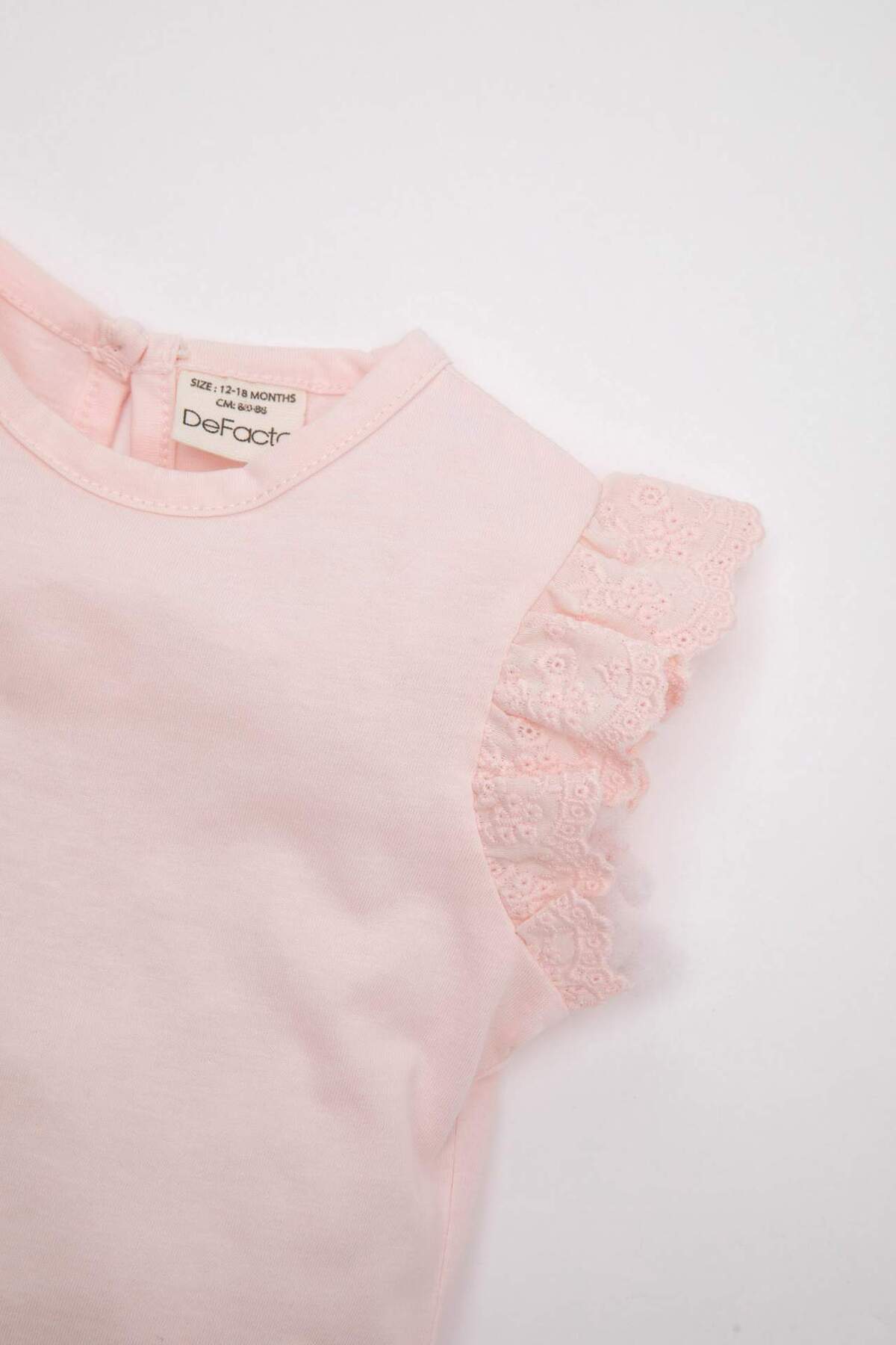 Defacto Kız Bebek Pijama Takımı Penye Basic Düz Bisiklet Yaka Kısa Kollu Üst Şort C5067A524HS fotoğrafı 2 (önizleme)