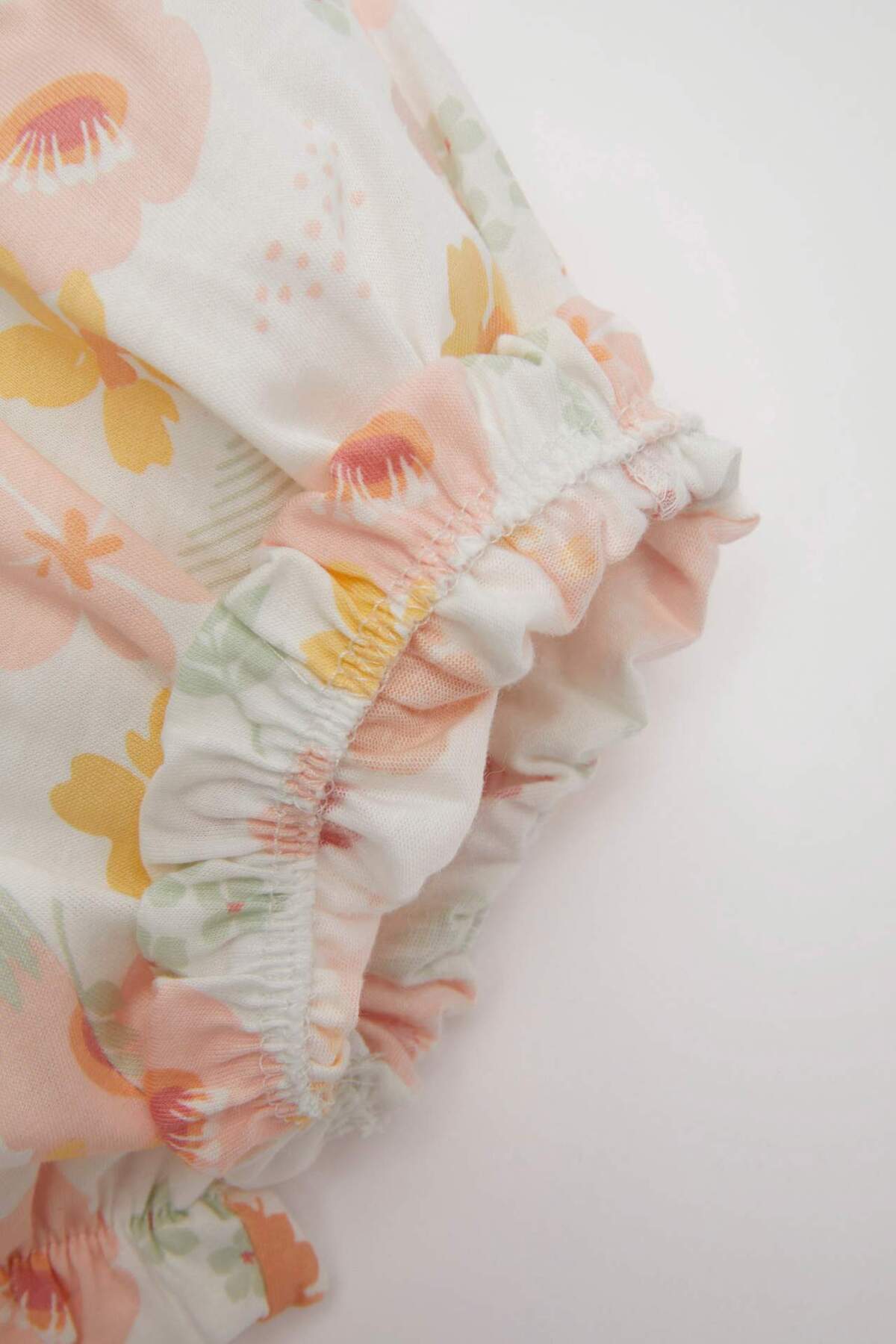 Defacto Kız Bebek Çiçekli Penye 2'li Şort C4396A524SM fotoğrafı 3 (önizleme)