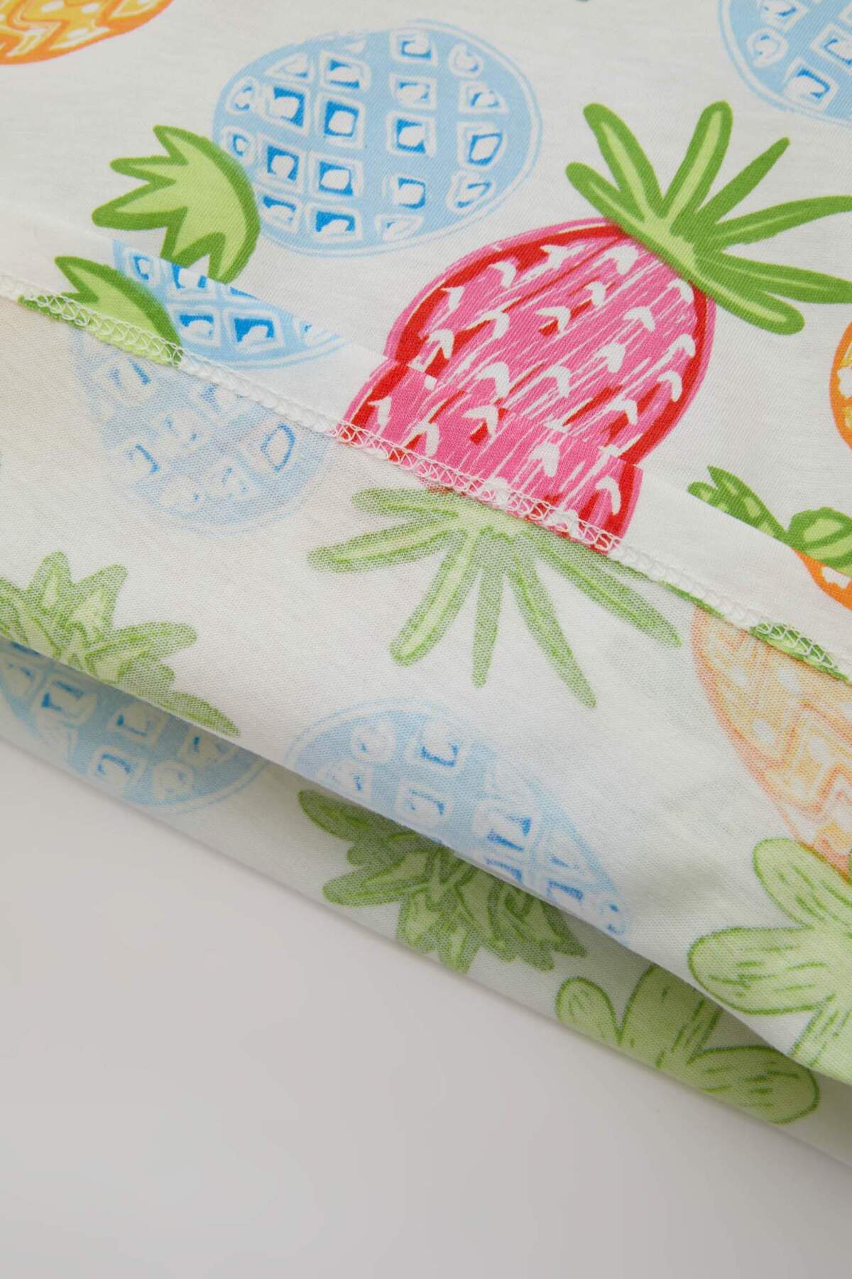 Defacto Kız Bebek 2li Takım Çiçekli Kısa Kollu Tişört Şort Z8976A224SM fotoğrafı 4 (önizleme)