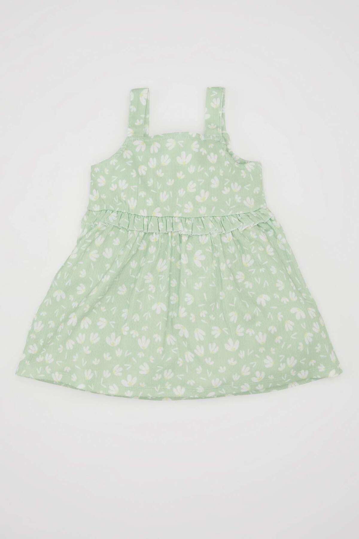Defacto Çiçekli Kolsuz Elbise Kız Bebek C7167A524SM fotoğrafı 4 (önizleme)