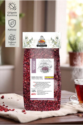 Organik Teyze Sevinç Teyze Hibisküslü Kuşburnu, Hibisküs-Kuşburnu Karışımı 150g.