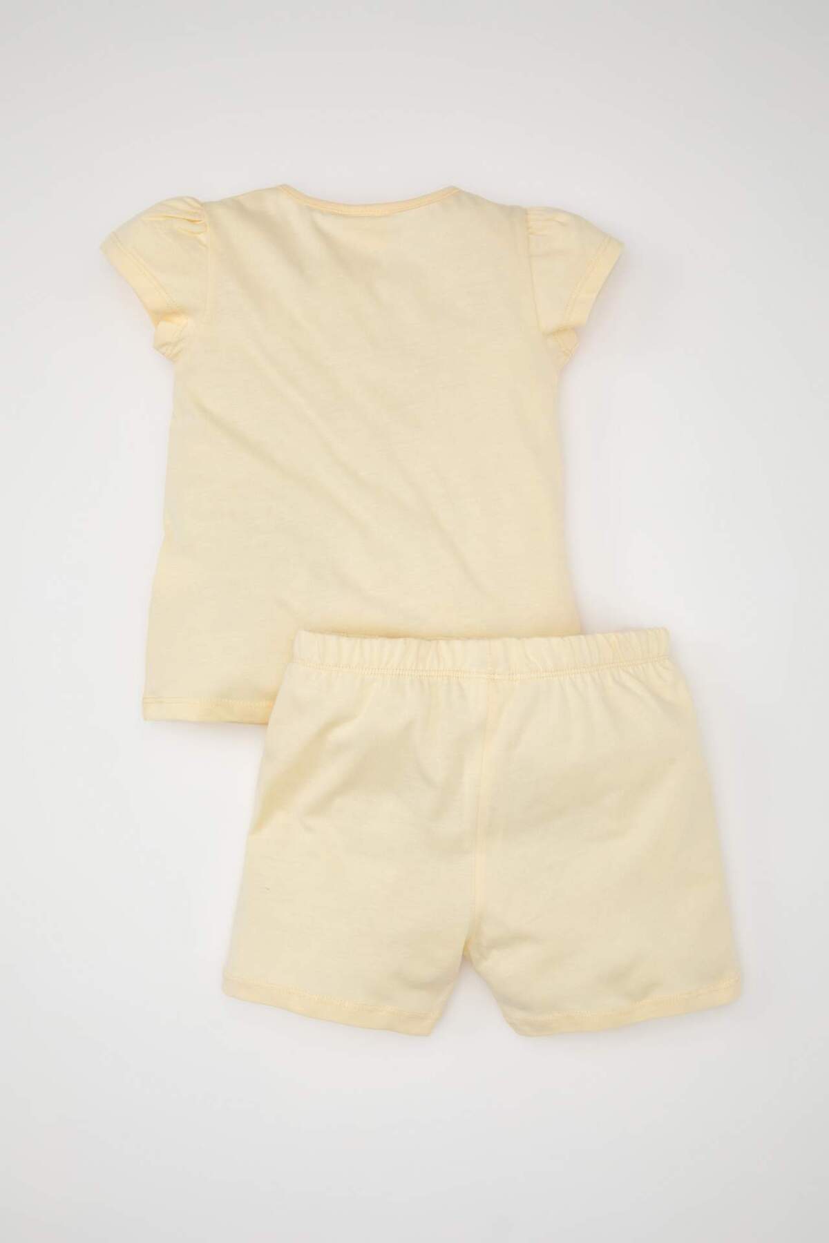 Defacto Kız Bebek Pijama Takımı Bisiklet Yaka Baskılı Penye Kısa Kollu Üst Şort C5069A524HS fotoğrafı 5 (önizleme)