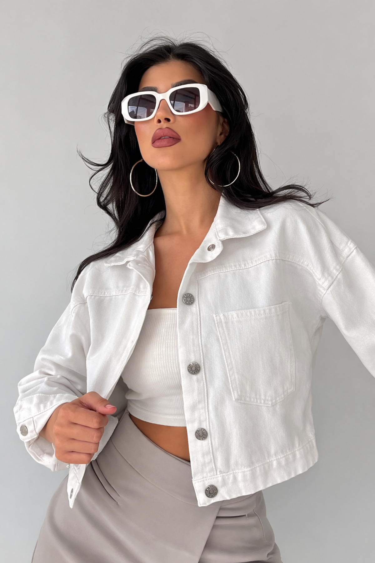 ÇEÇİM  KADIN KOT DENİM CEKET HYN-58080 - Görsel 4