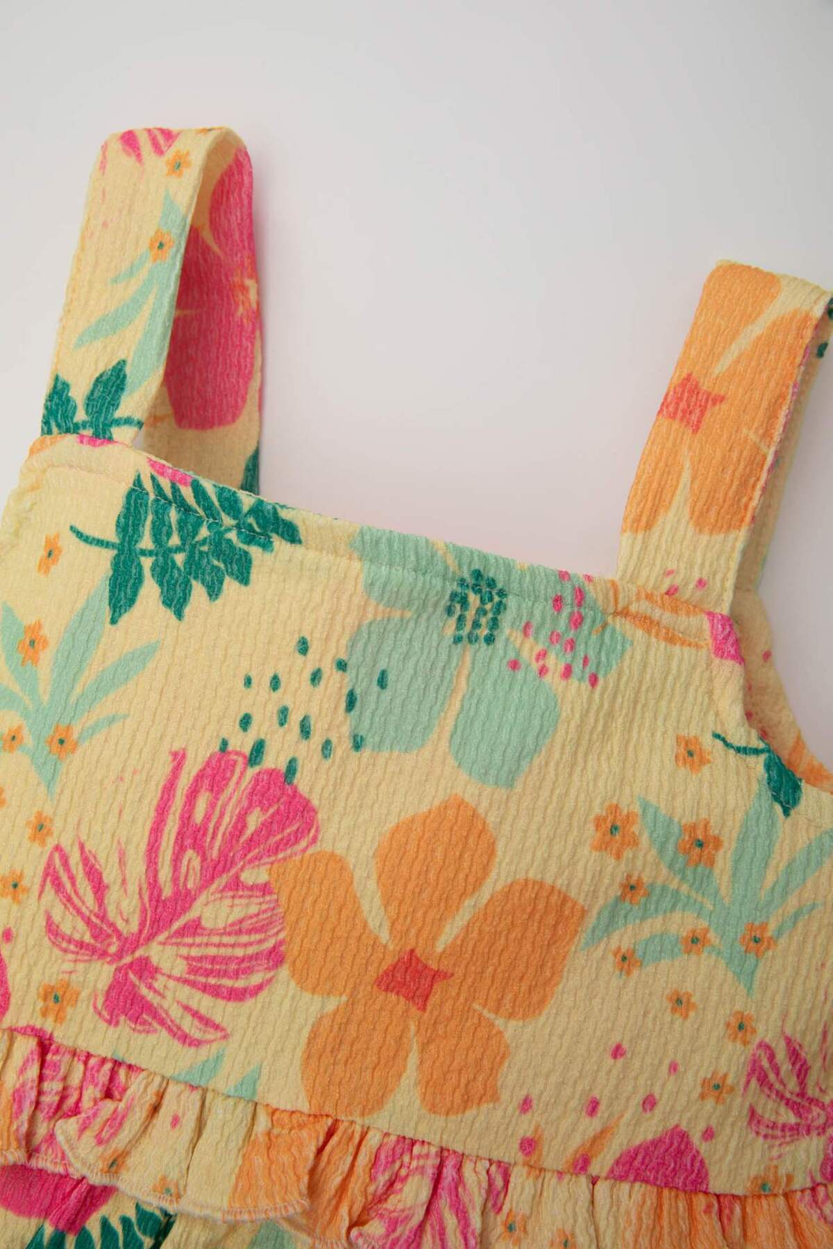 Defacto Çiçekli Kolsuz Elbise Kız Bebek C7167A524SM fotoğrafı 2 (önizleme)