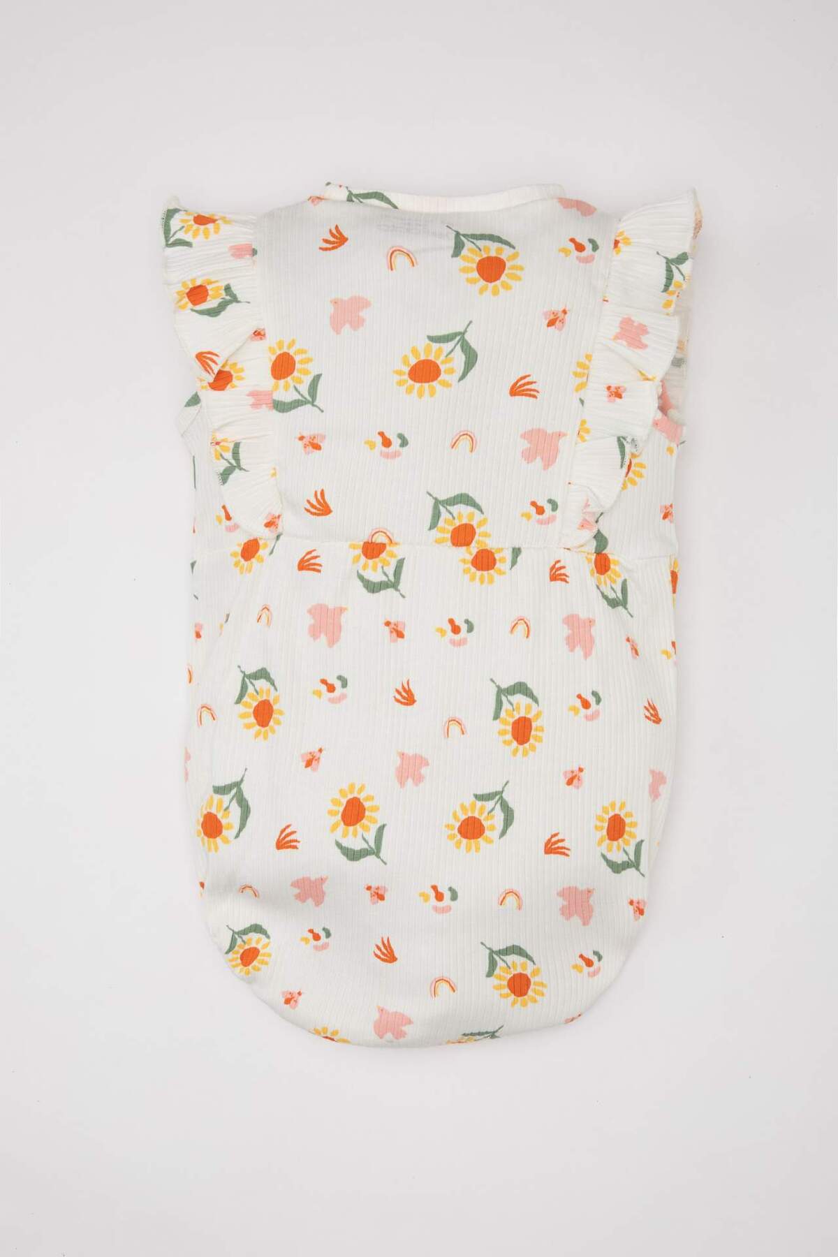 Defacto Kız Bebek Yeni Doğan Çiçekli Fitilli Kaşkorse Kolsuz Tulum C8728a524sm fotoğrafı 5 (önizleme)