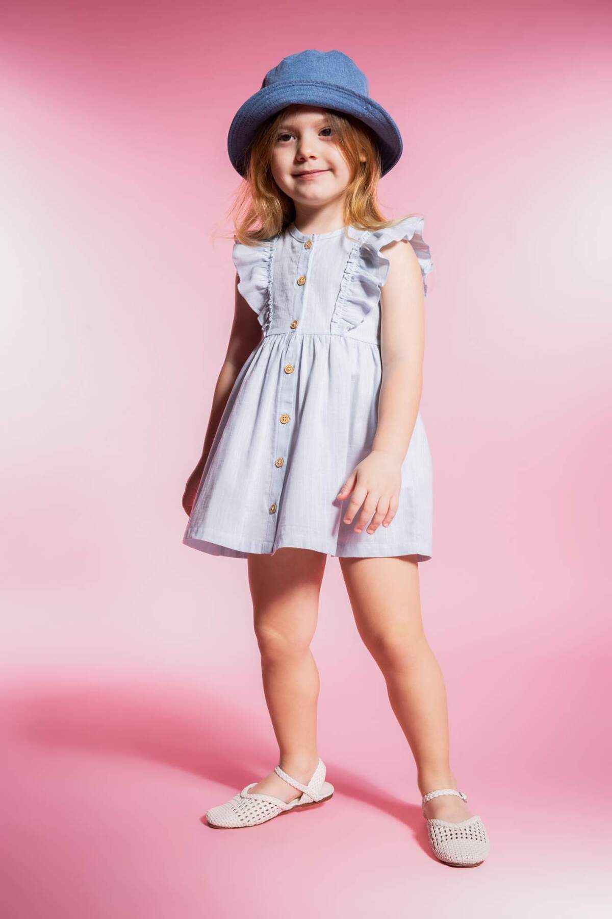 Defacto Kız Bebek Kolsuz Keten Görünümlü Elbise Z5119A224SM fotoğrafı 2 (önizleme)