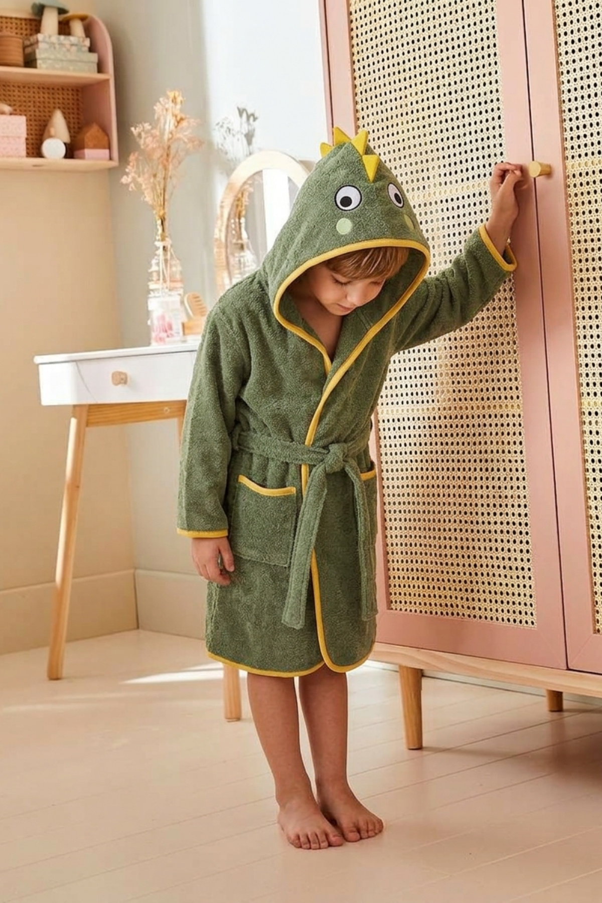 Hooded Girl-boy Bathrobe Cotton-female nasor