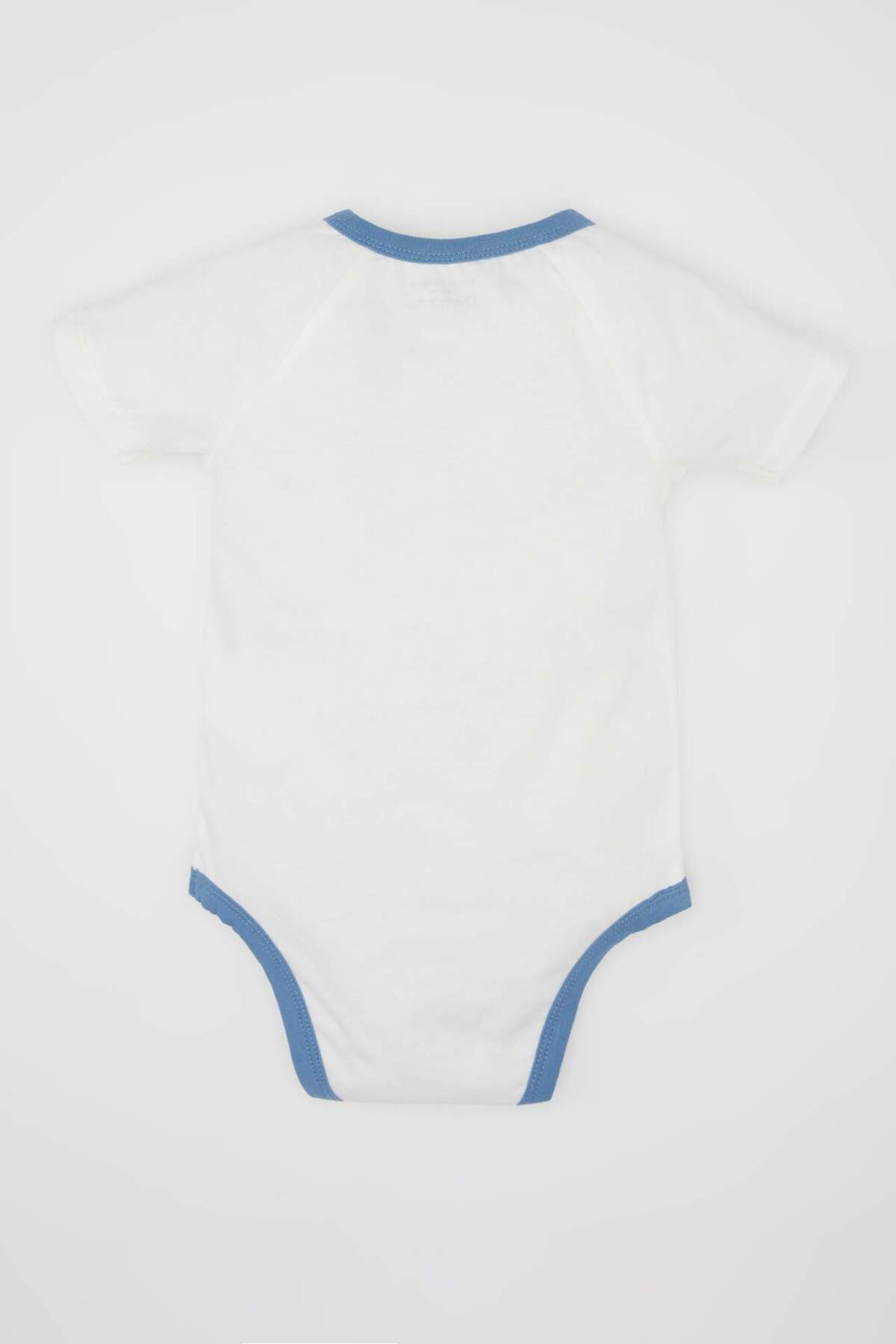 Defacto Erkek Bebek Yeni Doğan Bebe Yaka Baskılı Penye Kısa Kollu Çıtçıtlı Body C2789A524SM fotoğrafı 4 (önizleme)
