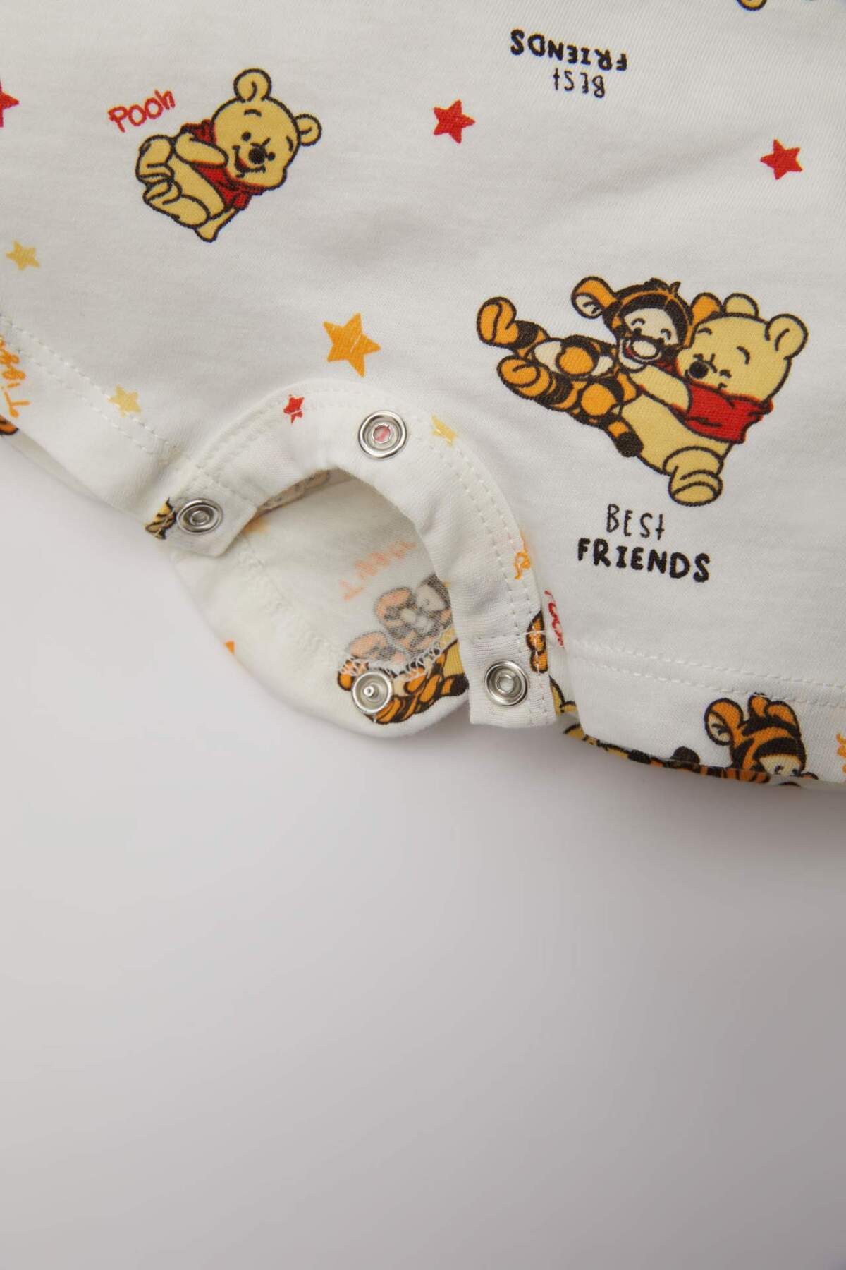 Defacto Erkek Bebek Yeni Doğan Disney Winnie The Pooh Penye Kısa Kollu Tulum C2751A524SM fotoğrafı 4 (önizleme)