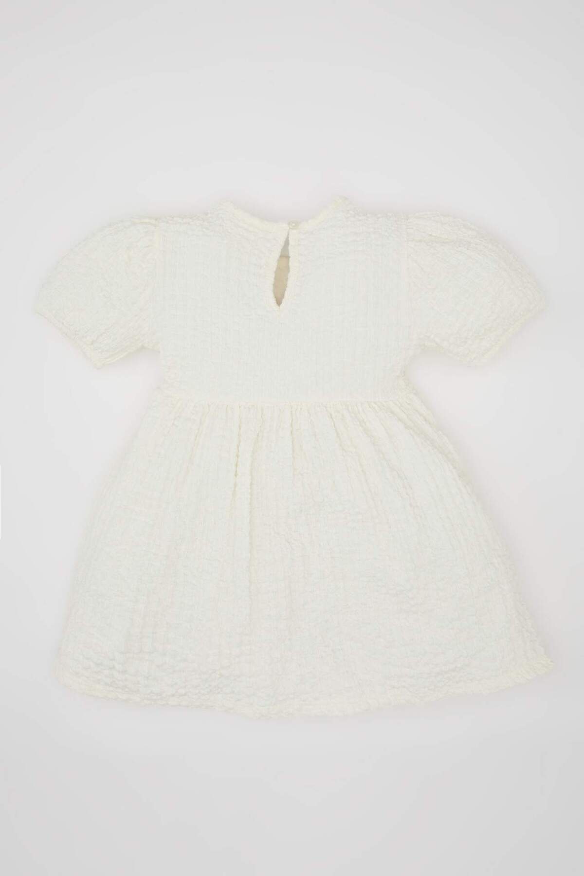 Defacto Kısa Kollu Elbise Kız Bebek C5211A524SM fotoğrafı 5 (önizleme)