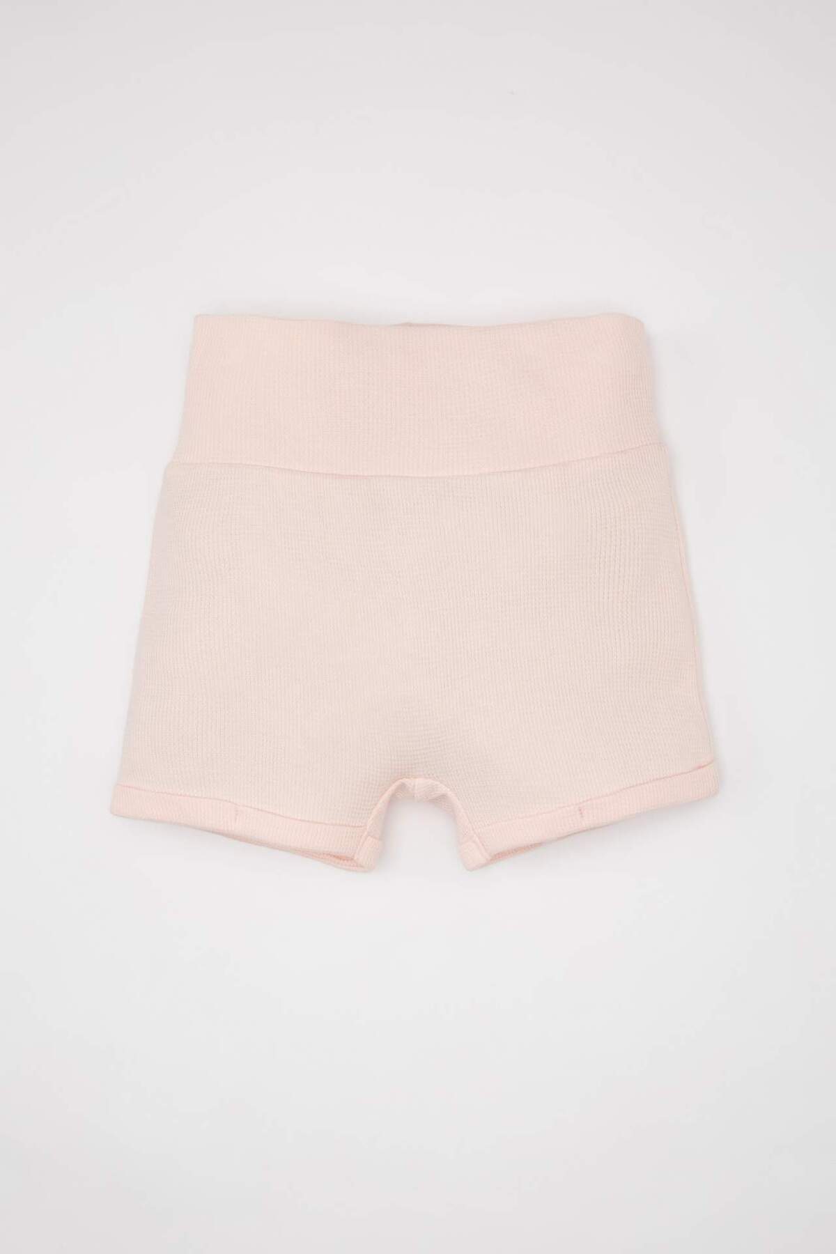 Defacto Kız Bebek 2li Takım Nakışlı Waffle Kısa Kollu Tişört Şort C2552A524SM fotoğrafı 2 (önizleme)