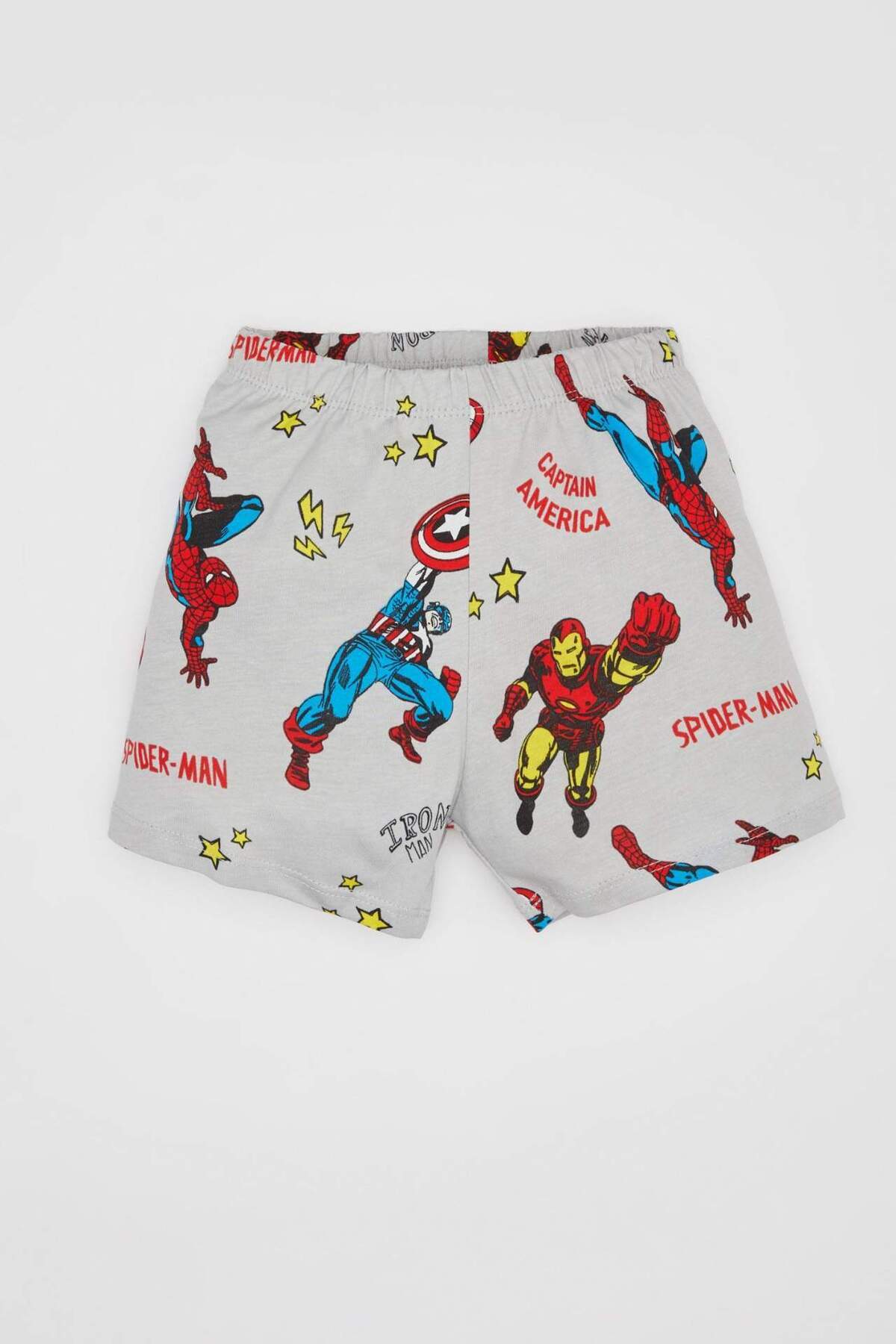 Defacto Erkek Bebek Marvel Comics Pijama Takımı Penye Kısa Kollu Üst Şort C1502A524HS fotoğrafı 5 (önizleme)