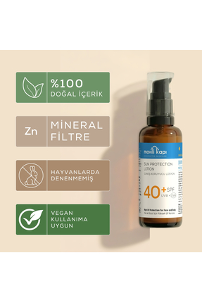 Mavili Kapı %100 Doğal Güneş Kremi, Leke Karşıtı Güneş Kremi, Mineral Filtre ...