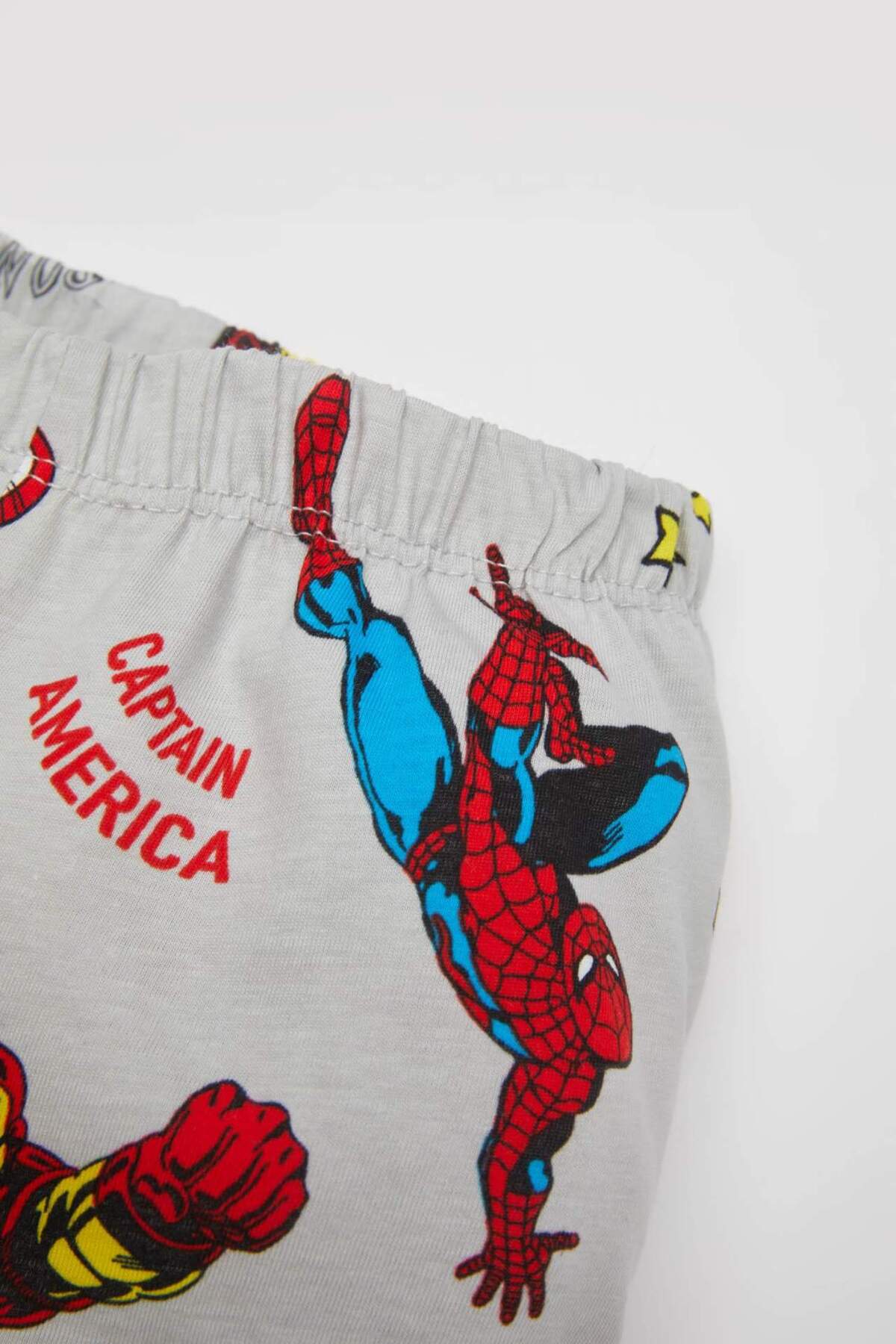 Defacto Erkek Bebek Marvel Comics Pijama Takımı Penye Kısa Kollu Üst Şort C1502A524HS fotoğrafı 7 (önizleme)