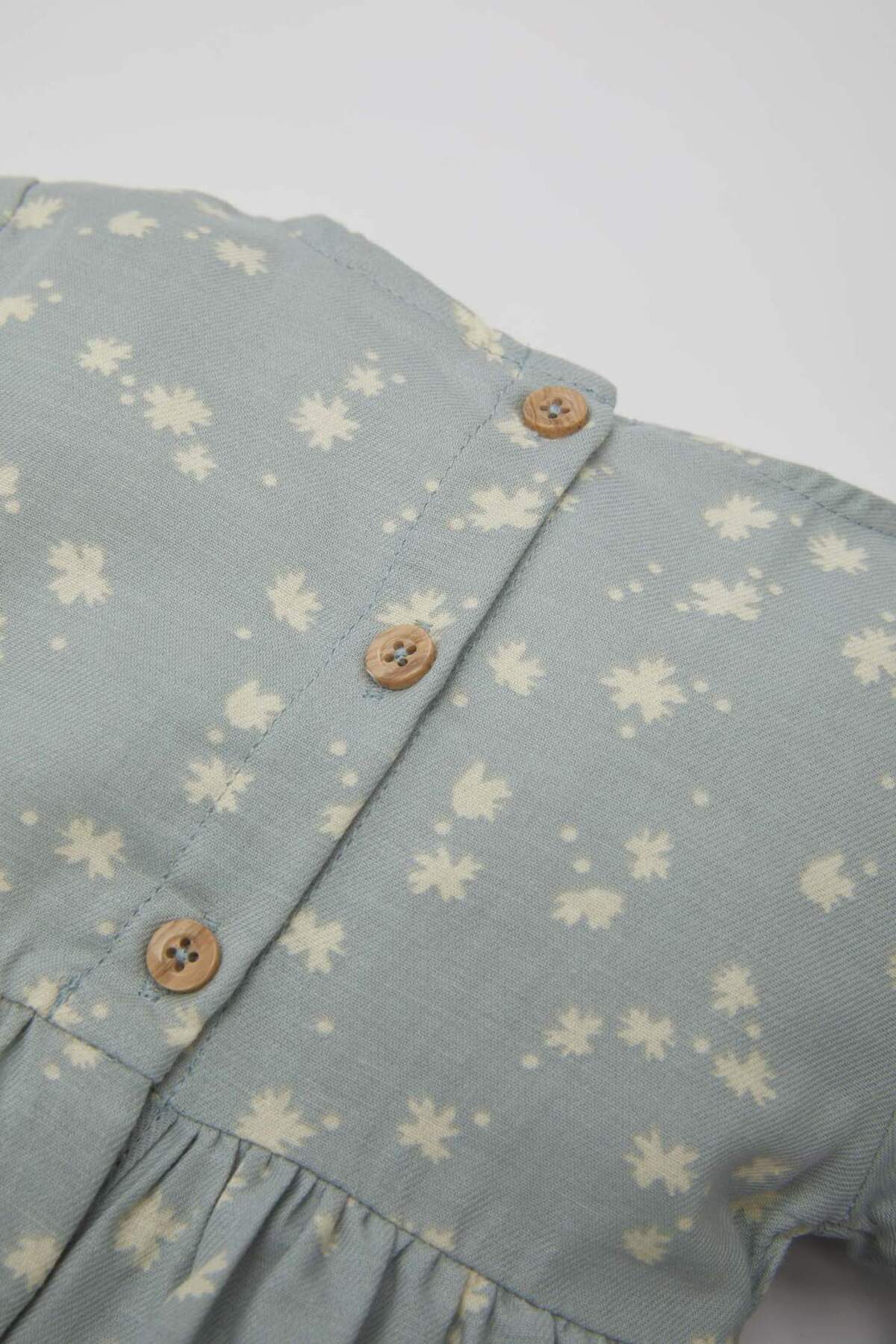 Defacto Çiçekli Uzun Kollu Twill Elbise Kız Bebek C2411A524SP fotoğrafı 2 (önizleme)