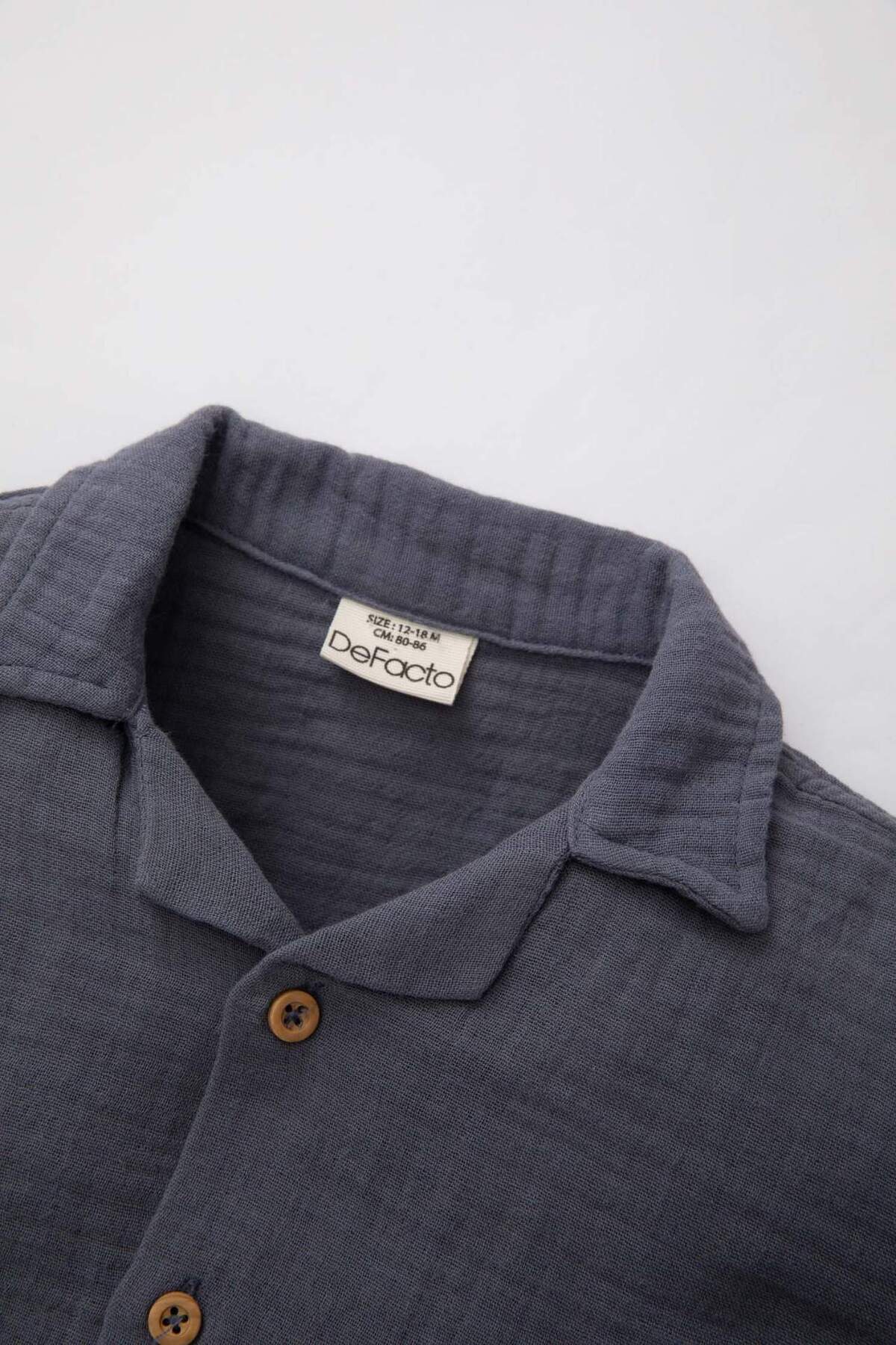 Defacto Erkek Bebek 2li Takım Kısa Kollu Gömlek Şort B8063A524SM fotoğrafı 3 (önizleme)