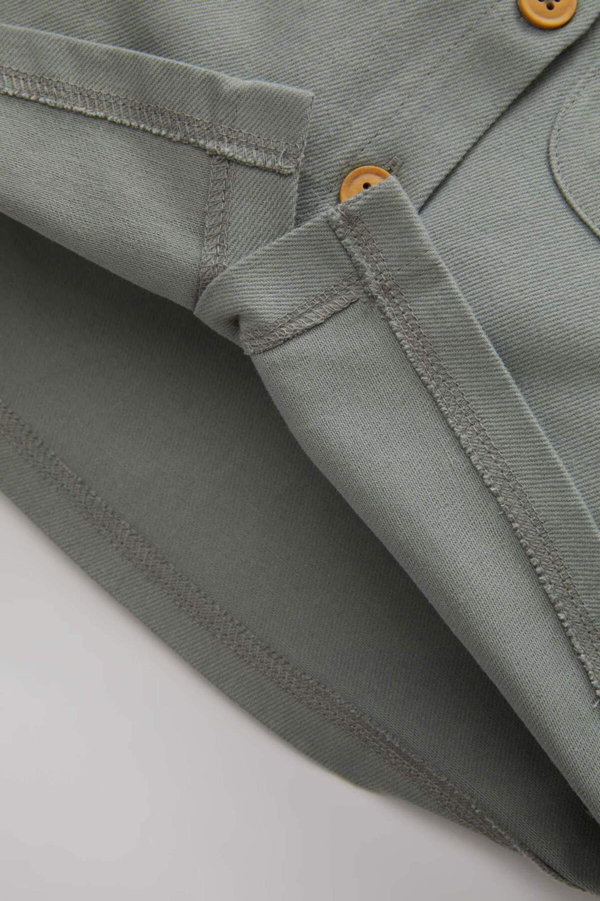 Defacto Cepli Gabardin Uzun Kollu Gömlek Kız Bebek B9654A524SP fotoğrafı 6 (önizleme)