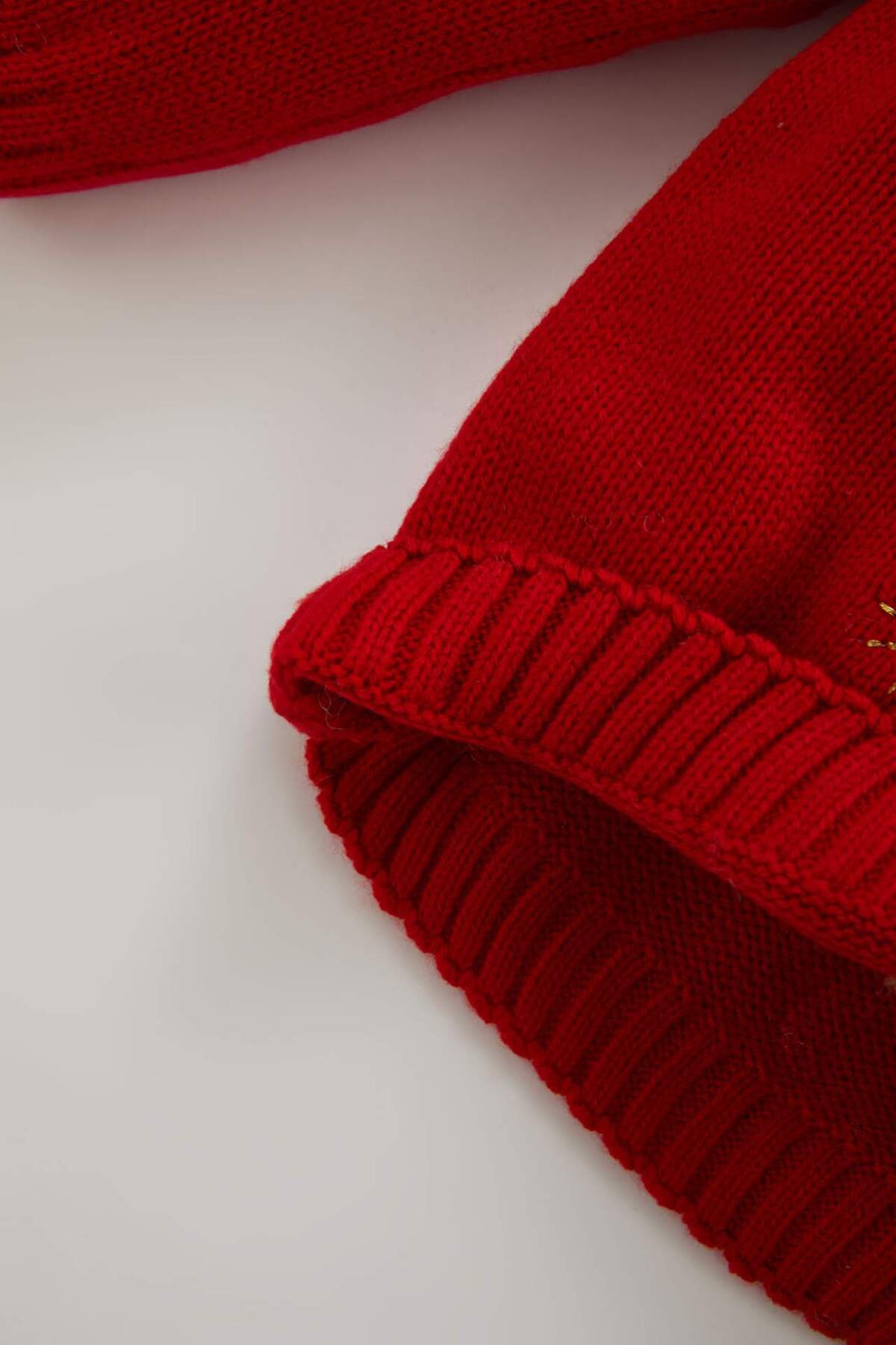 Defacto Kız Bebek Yılbaşı Temalı Bisiklet Yaka Kazak A4091A523WN fotoğrafı 4 (önizleme)