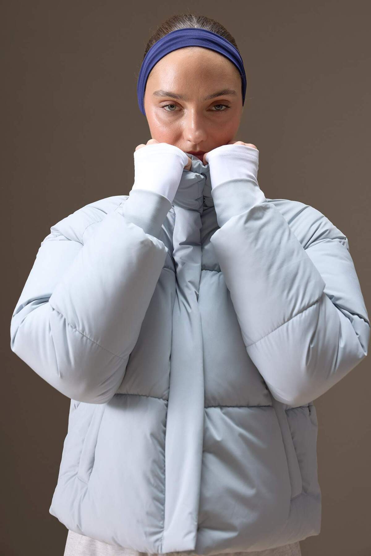 Defacto  DeFactoFit Su Geçirmez Dik Yaka Puffer Şişme Mont A1550AX23AU - Görsel 3