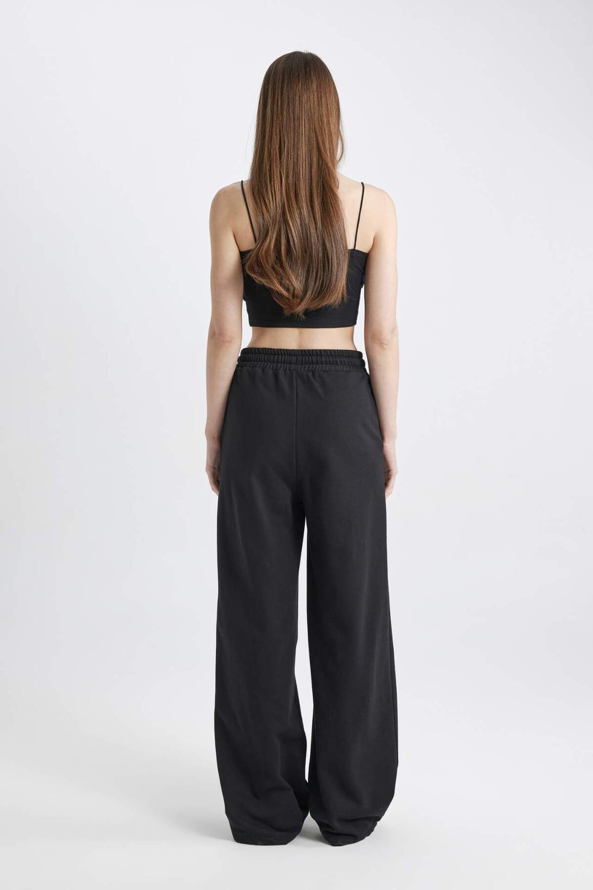 Defacto  Wide Leg Geniş Bol Paça Beli Lastikli Eşofman Altı Kız Çocuk C1180A825SM - Görsel 6