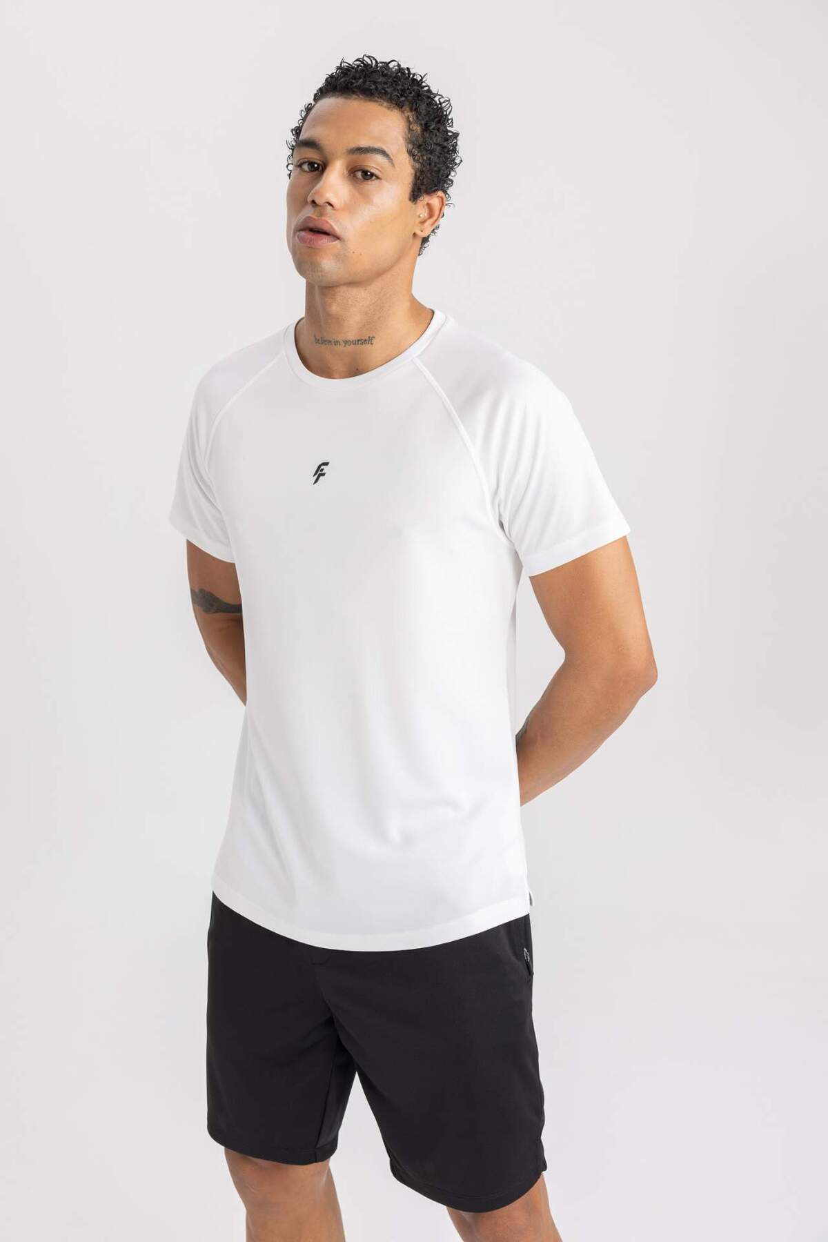 Defacto DeFactoFit Slim Fit Crew Neck Printed Athlete T-Shirt