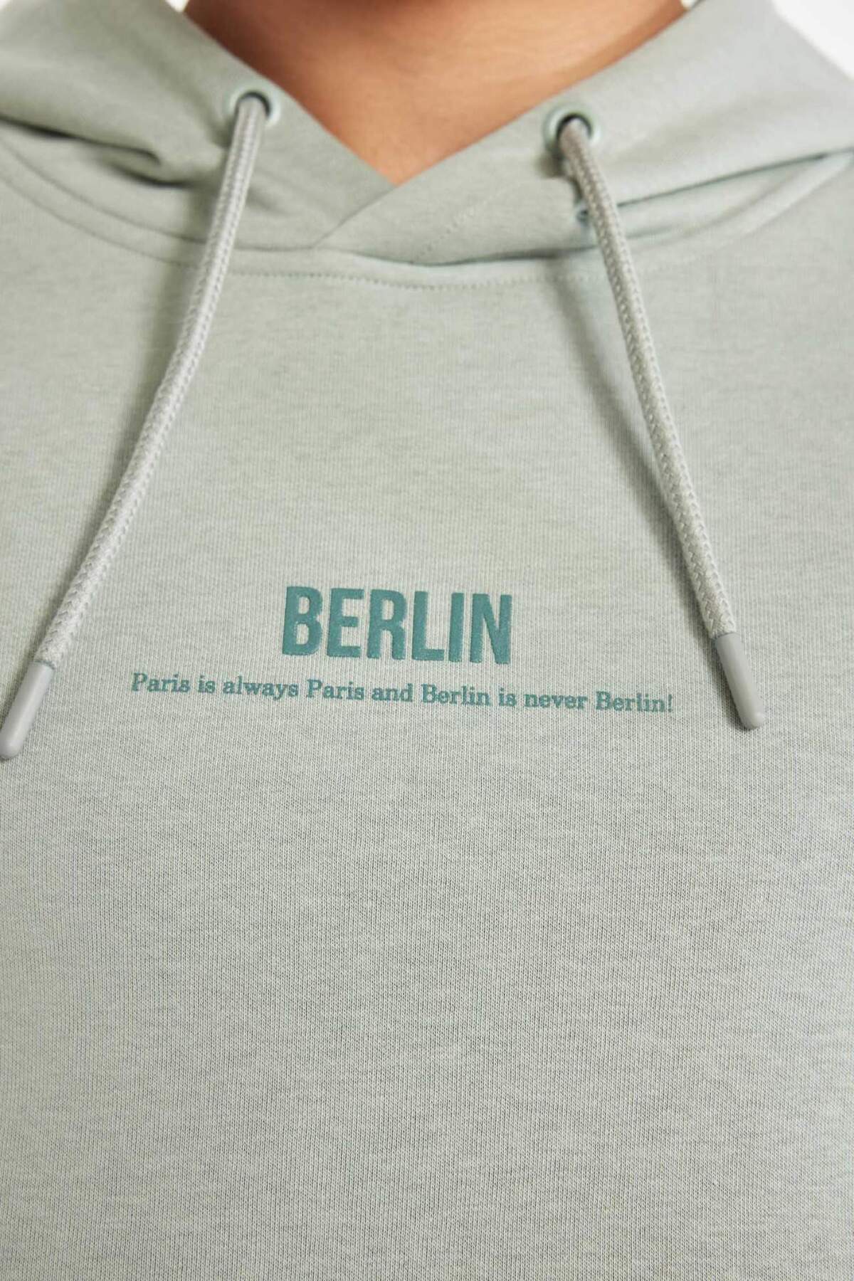 DeFacto Relax Fit Kapüşonlu Baskılı Sweatshirt Y9652AZ23WN görsel 5
