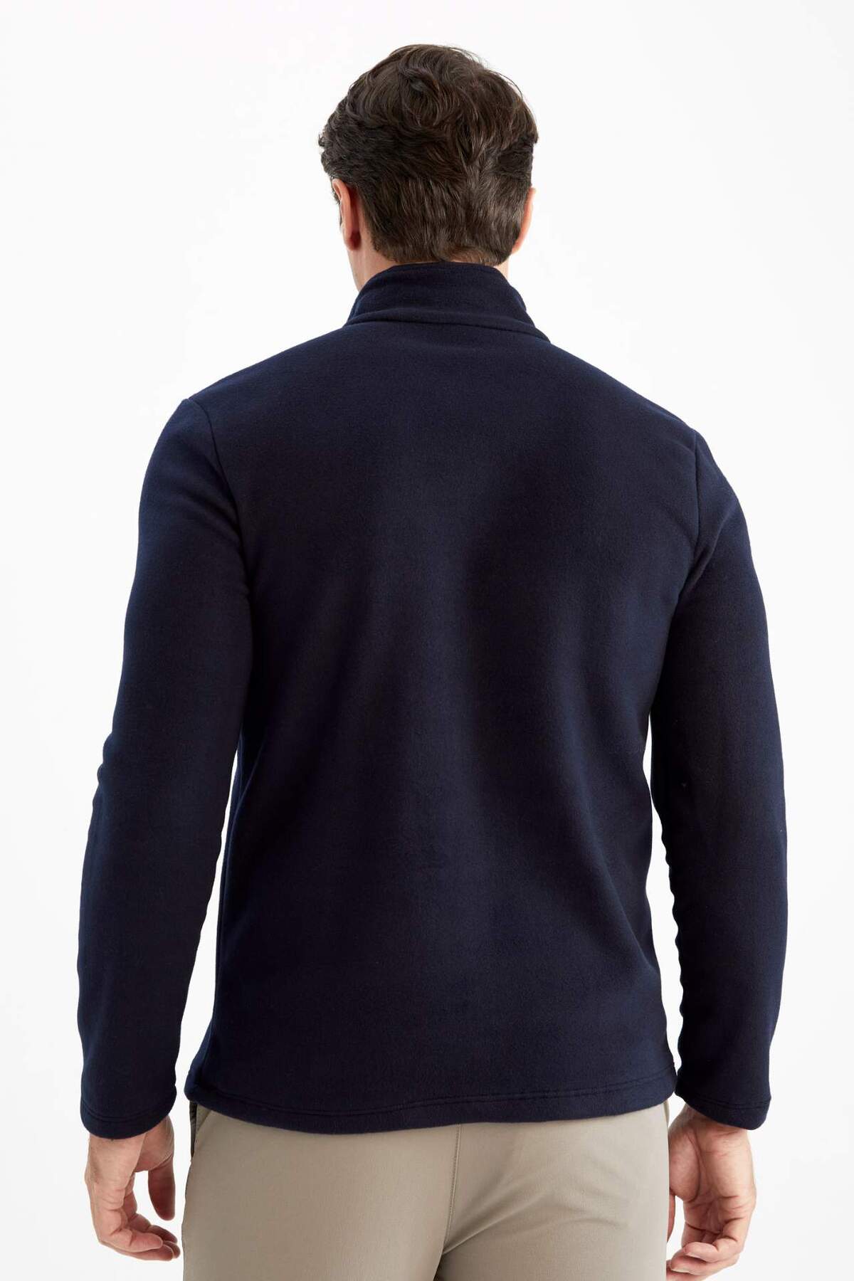 Defacto  Regular Fit Fermuarlı Dik Yaka Yarım Fermuarlı Polar Sweatshirt Y3996AZ22AU - Görsel 6