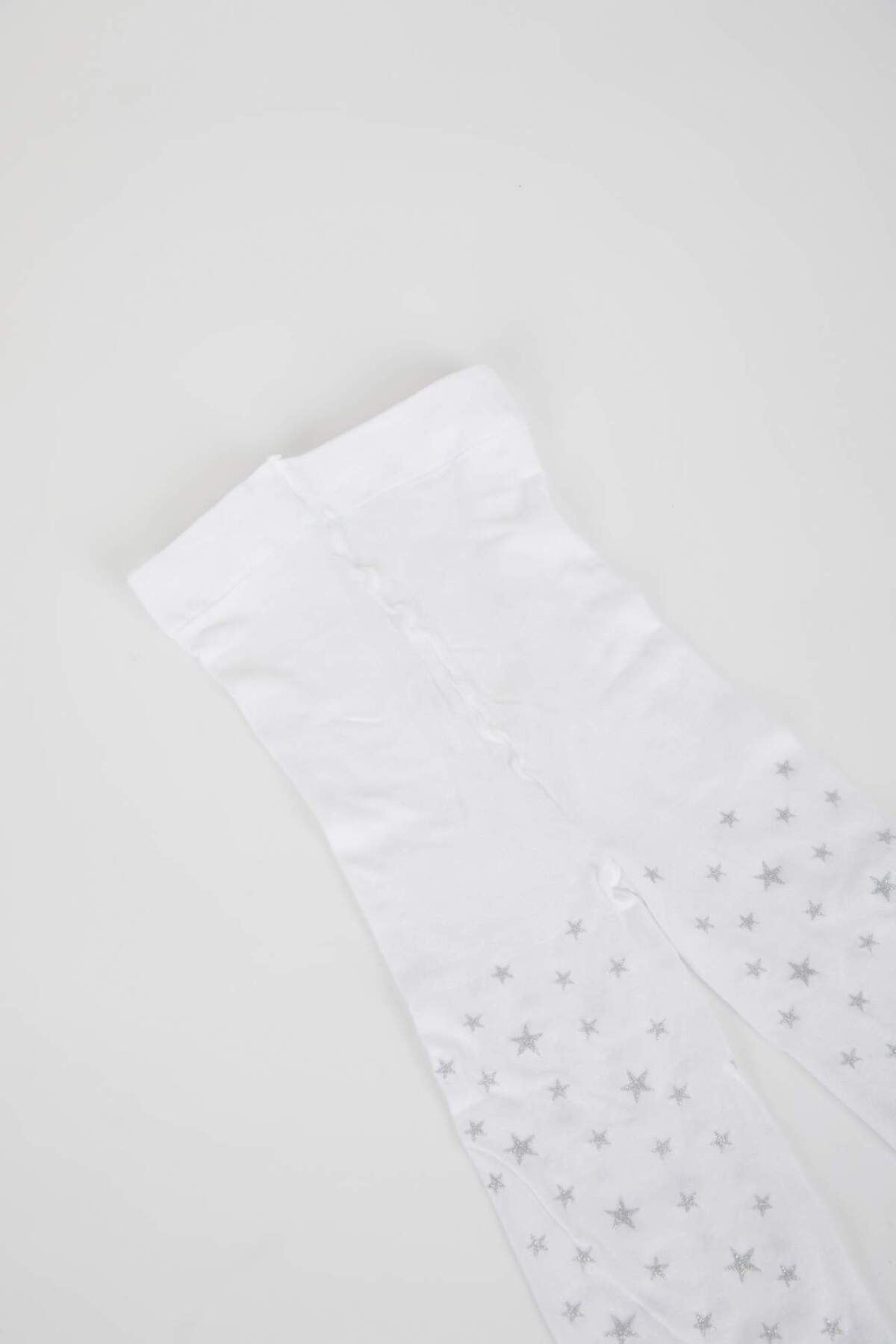 Defacto 23 Nisan Yıldız Desenli Külotlu Okul Çorabı Kız Çocuk Z8767A6NS fotoğrafı 3 (önizleme)