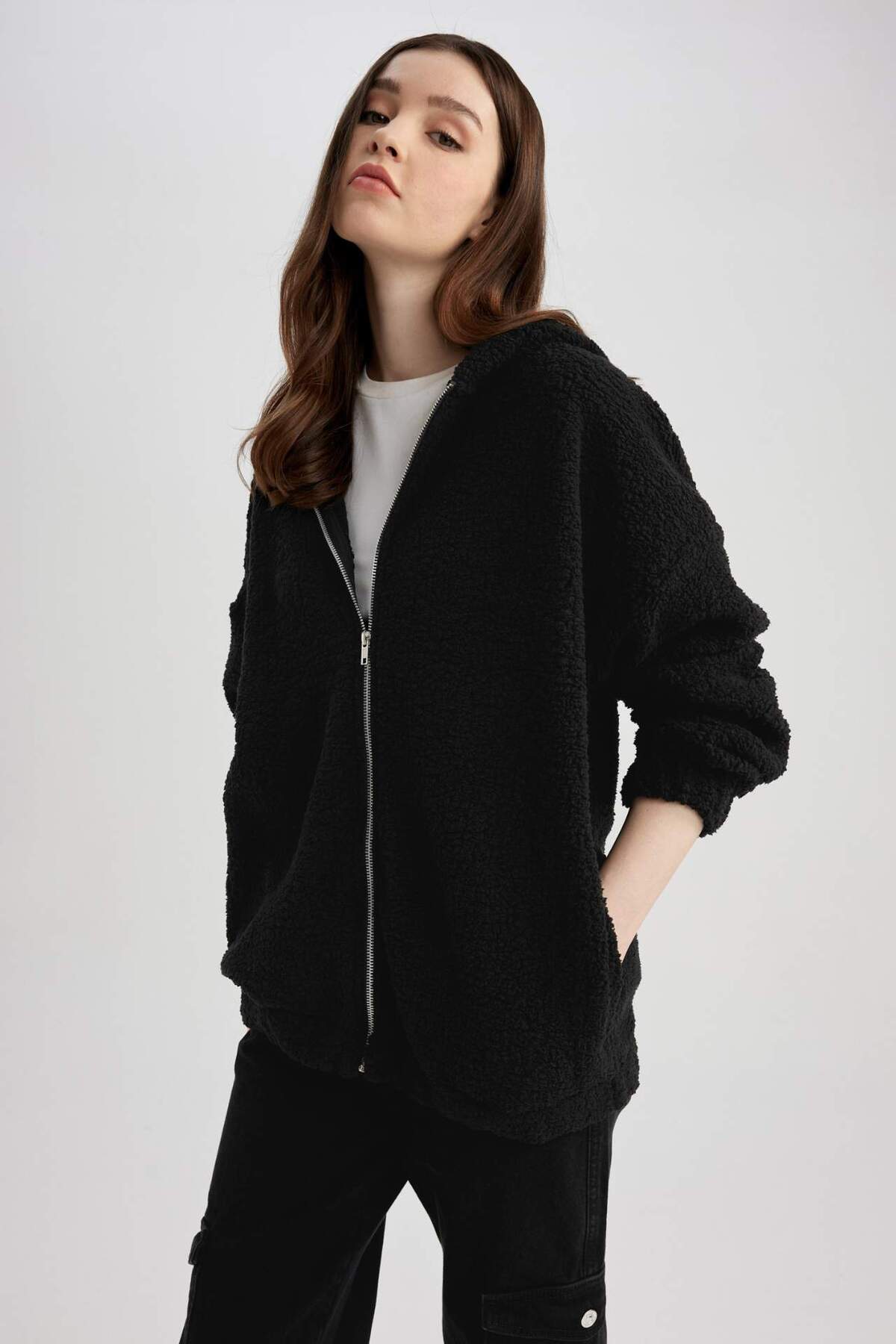 トップス ANDWANG Fluffy Fleece Set black Nike Sportswear Phoenix Plush Kadın Siyah Sweatshirt