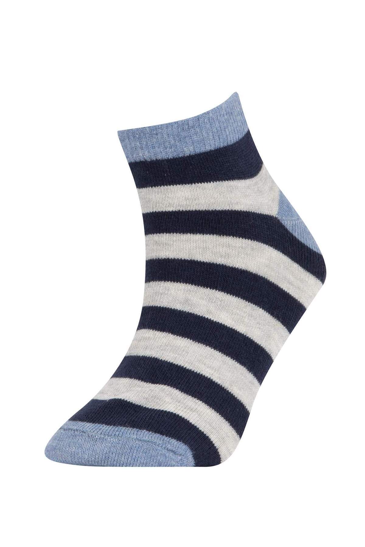 Defacto Baskılı 7'li Pamuklu Patik Çorap Erkek Çocuk W8900A6NS fotoğrafı 3 (önizleme)