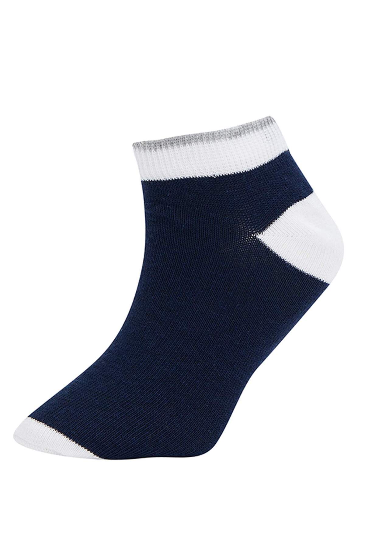 Defacto 5'li Pamuklu Çizgili Patik Çorap Erkek Çocuk N1919A6NS fotoğrafı 7 (önizleme)