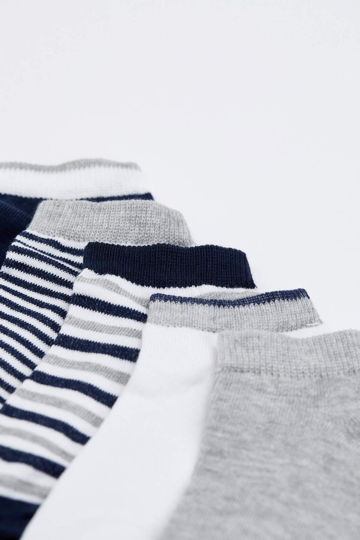 Defacto 5'li Pamuklu Çizgili Patik Çorap Erkek Çocuk N1919A6NS fotoğrafı 2 (önizleme)