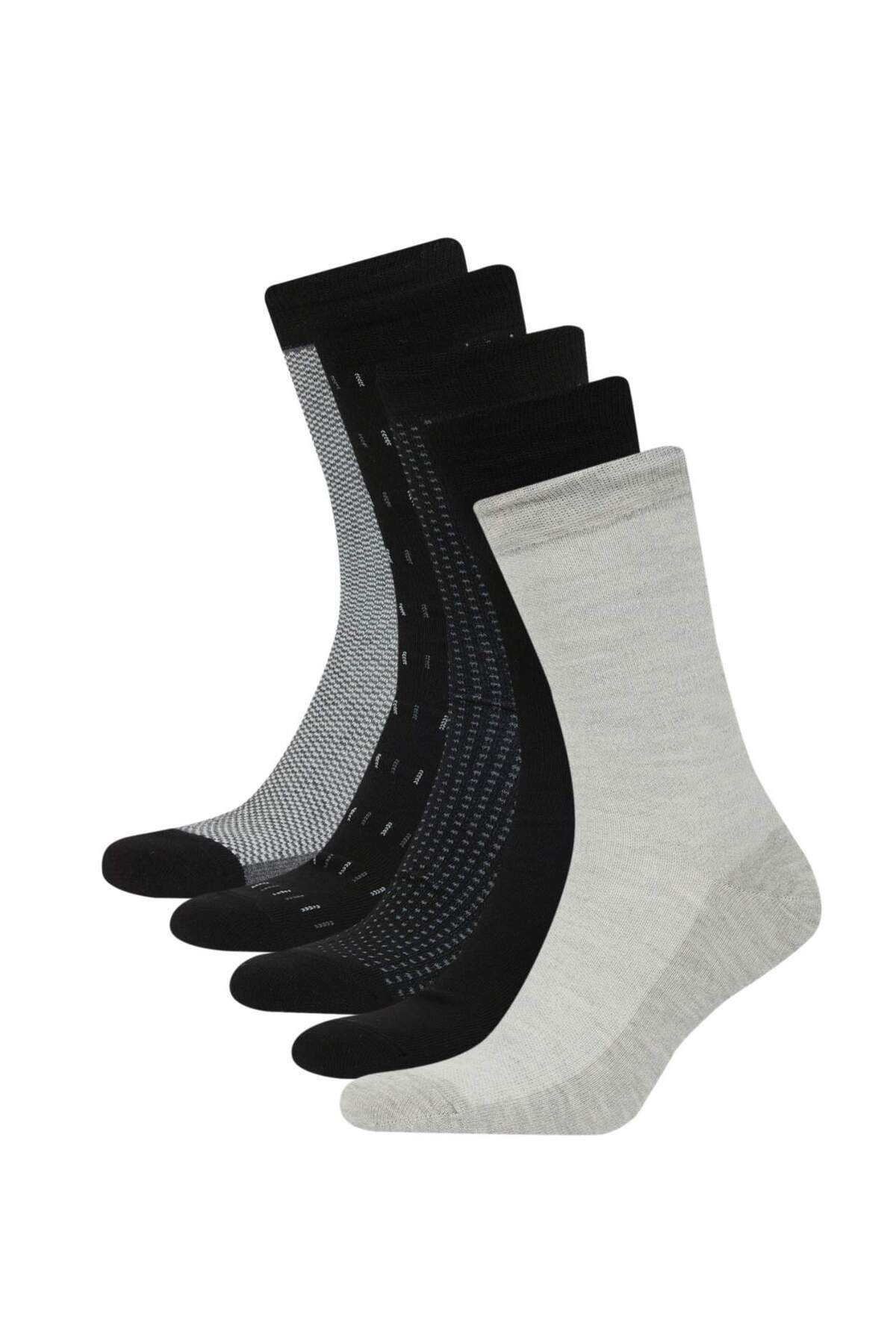 Defacto  Erkek 5li Pamuklu Uzun Çorap R8097AZ21AU