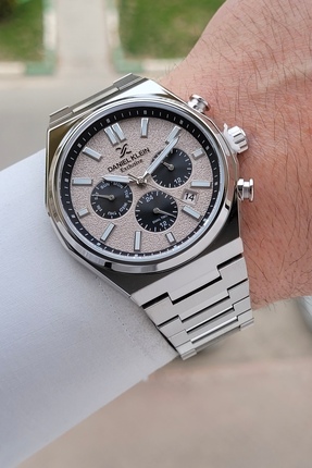 Daniel Klein Kadranı Kahverengi Kordonu Gümüş Renk 43 mm Erkek Kol Saati