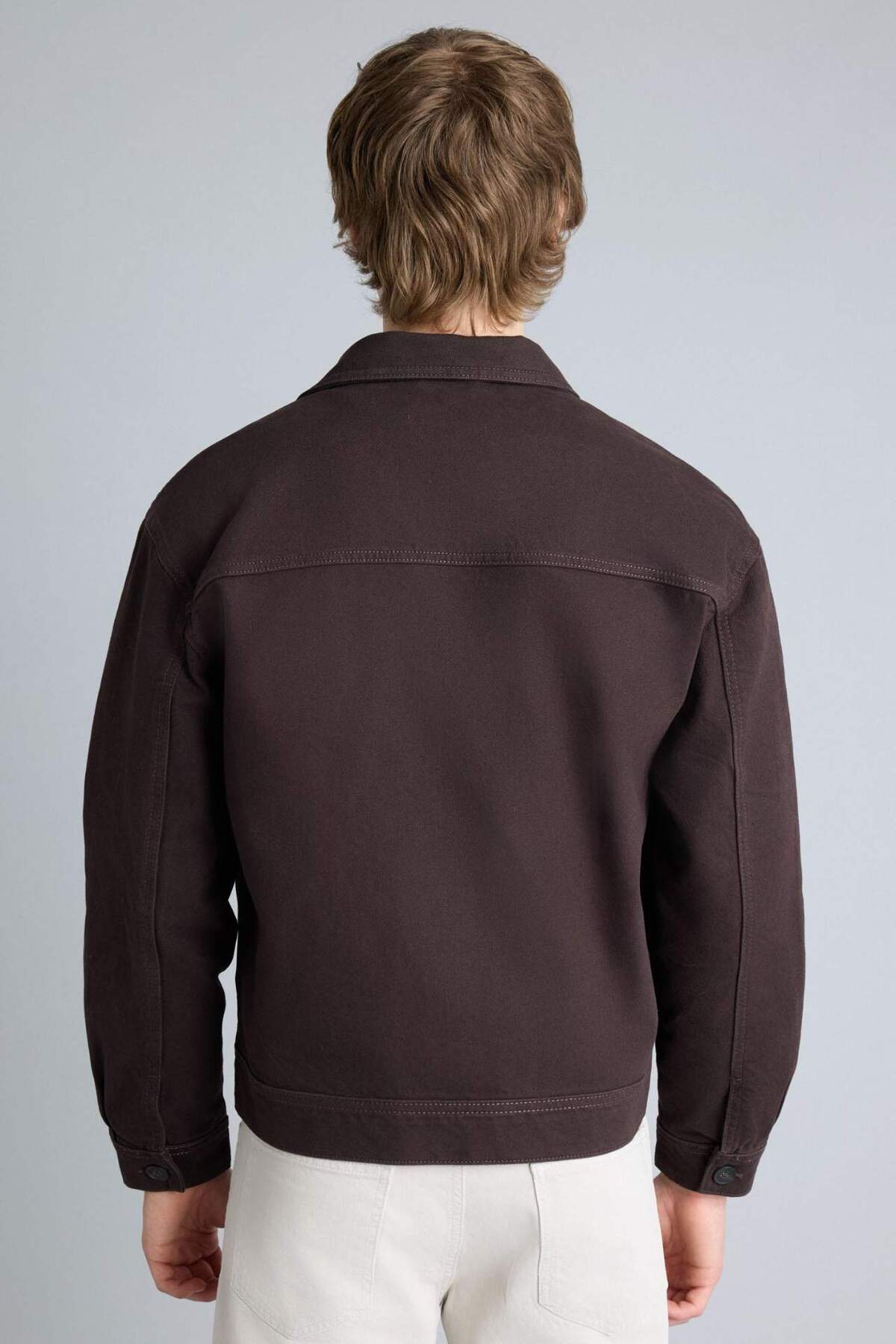 DeFacto %100 Pamuk Relax Fit Ceket H0109AX26SP görsel 8