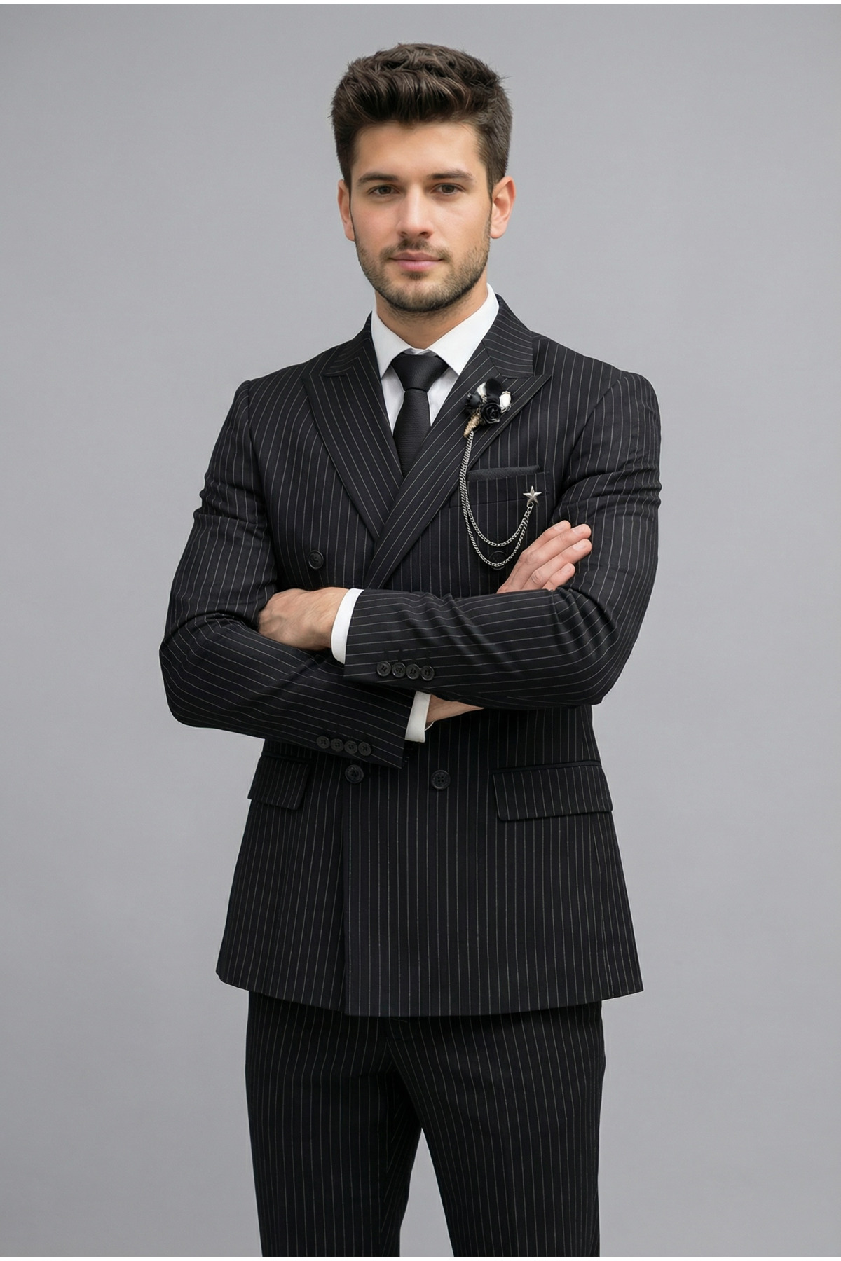 AtlasGiyim Erkek Kruvaze Slim Fit Takım Elbise (2026) görsel 5
